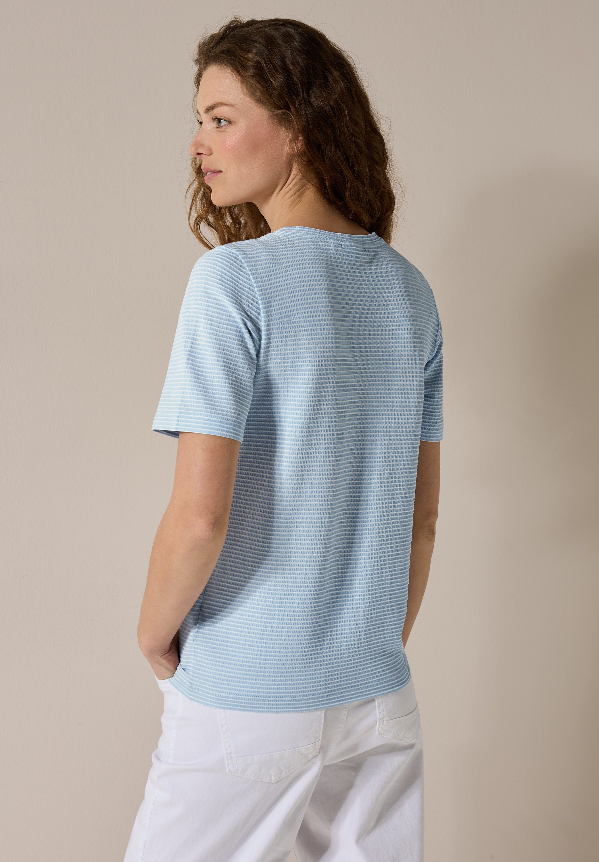 Cecil T-Shirt, aus Baumwolle mit Stretchante günstig online kaufen