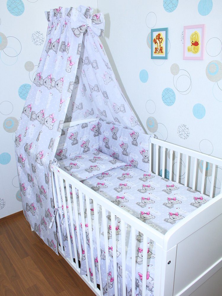 Primawela Babybettwäsche Baby Bettset 6 tlg Set für Bett 60 x 120 cm Himmel Bettwäsche Nestchen, 5 teilig