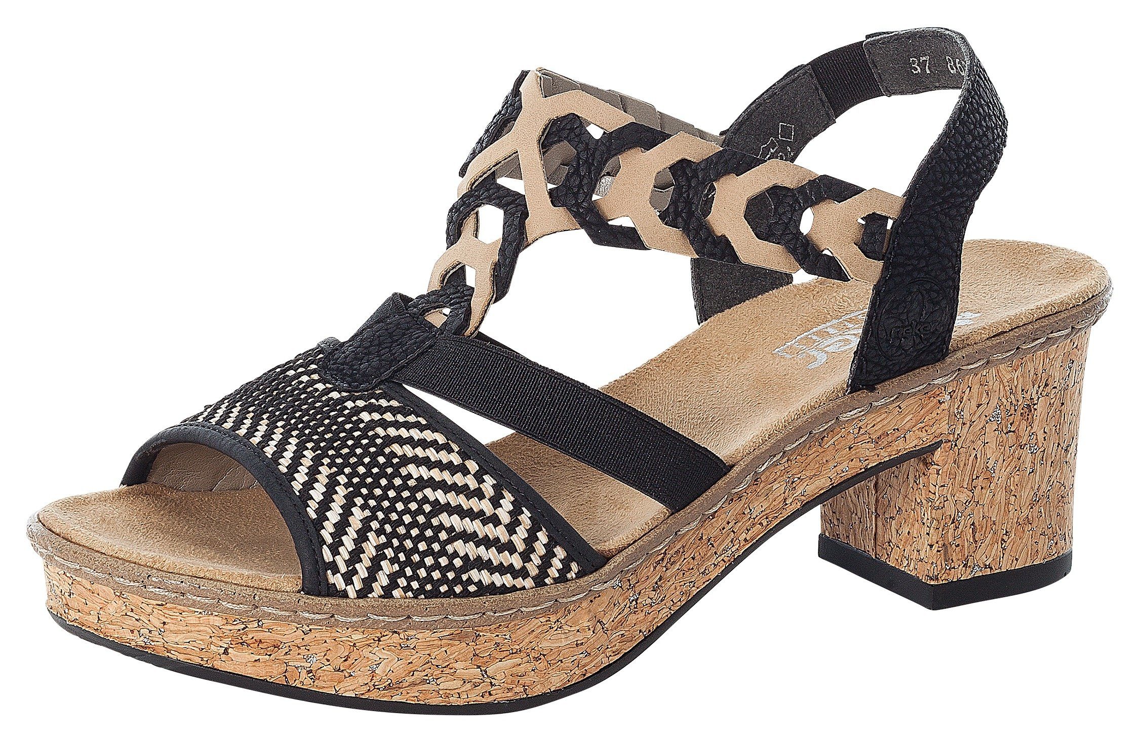 Rieker Sandalette, Sommerschuh, Sandale, Plateauabsatz, in günstig online kaufen