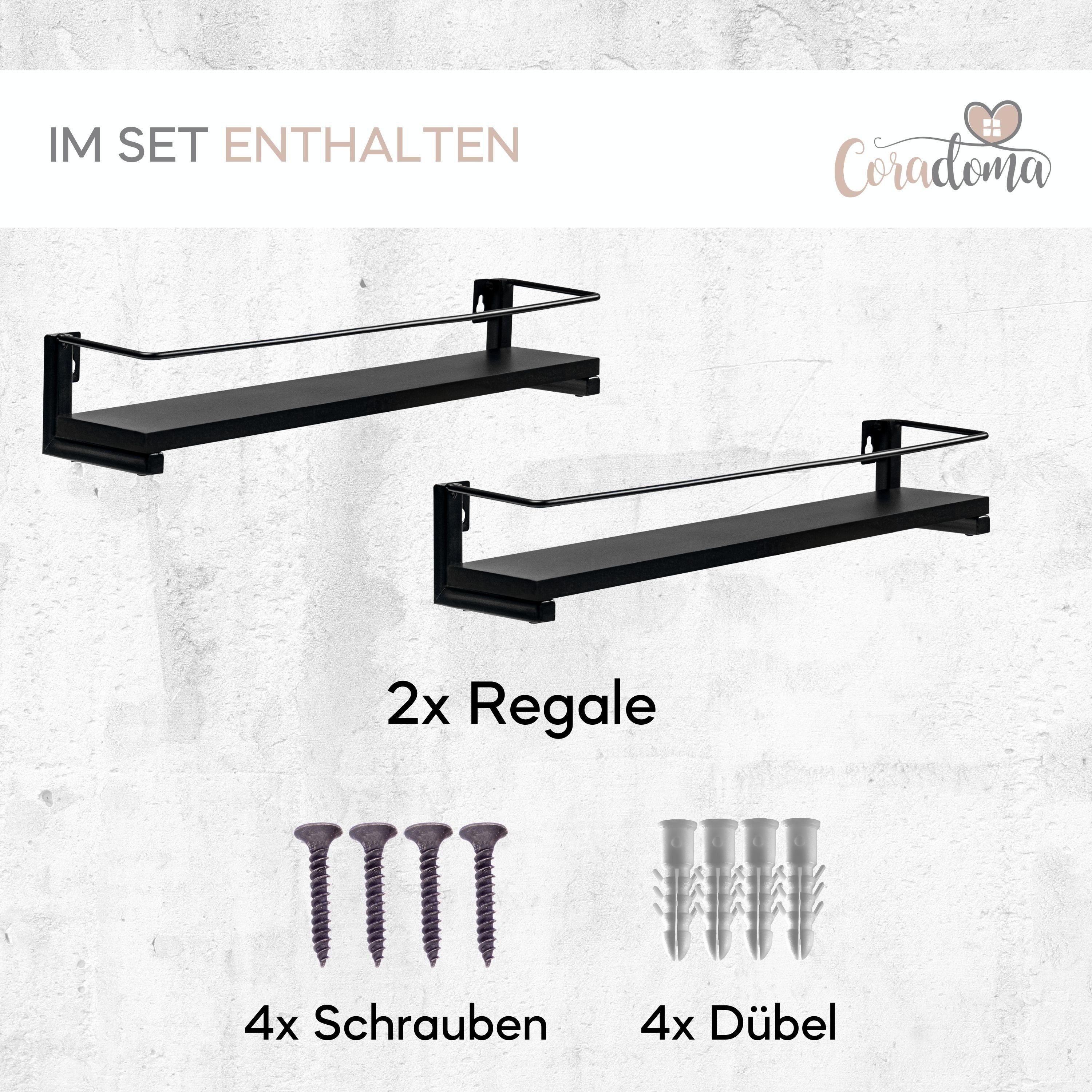 Coradoma Gewürzregal 2er Set für Gewürzgläser Küchen Organizer Gewürzaufbew günstig online kaufen