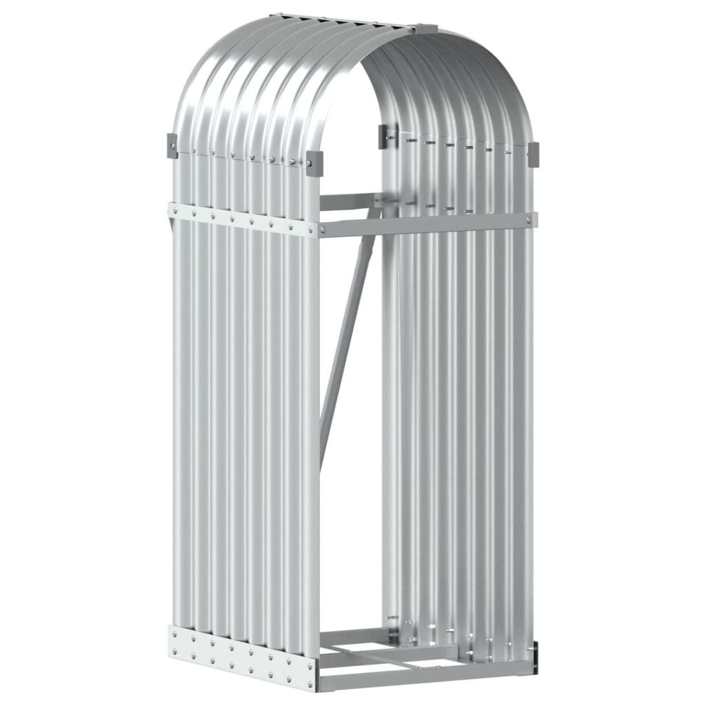 vidaXL Kaminholzregal Kaminholzunterstand Silbern 40x45x100 cm günstig online kaufen
