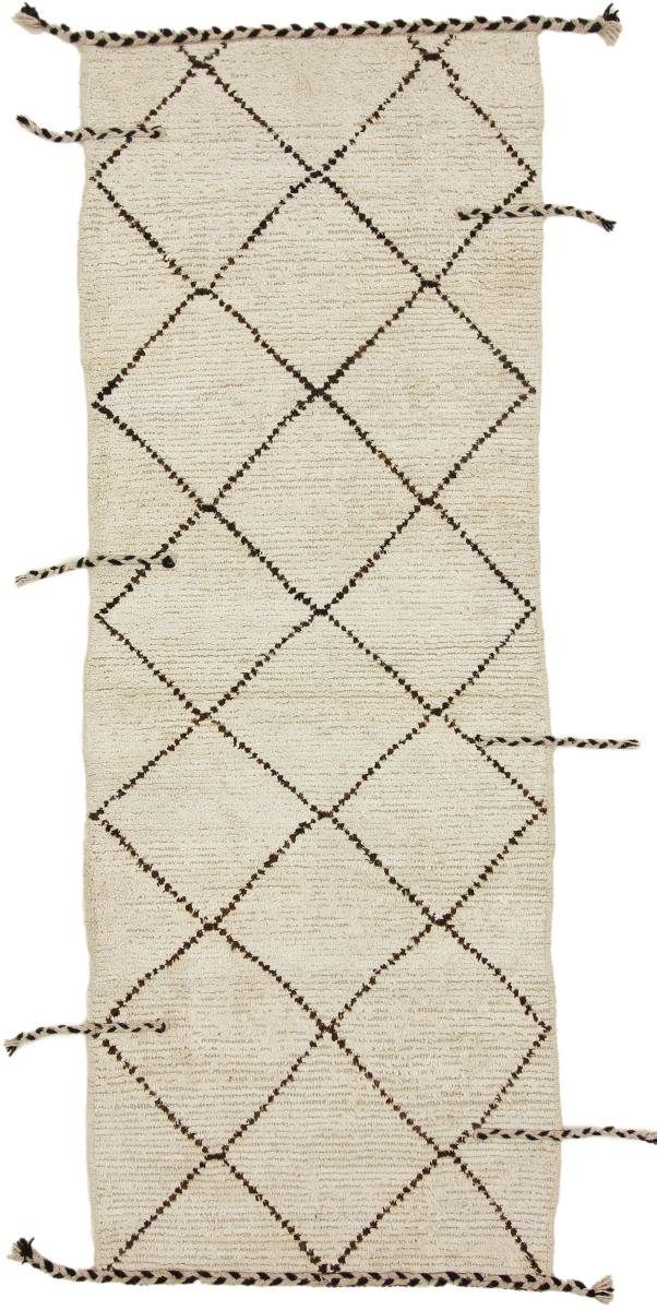 Orientteppich, Handgeknüpfter 85x232 mm Moderner Maroccan Orientteppich Nain Trading, Höhe: Design 25 rechteckig, Berber