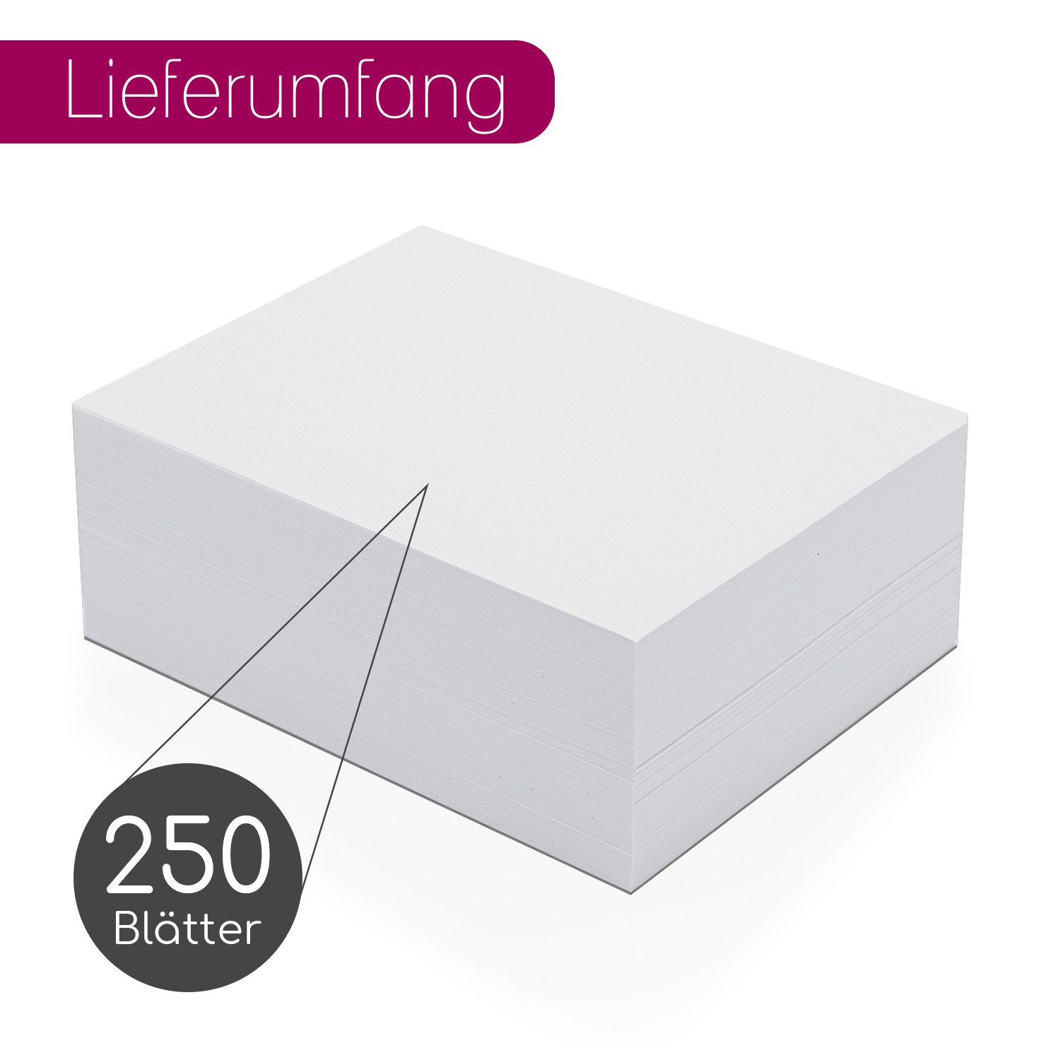 younikat Drucker- und Kopierpapier younikat DIN A6 Papier I 120 g/m² I 250 Blatt in weiß I dv1551