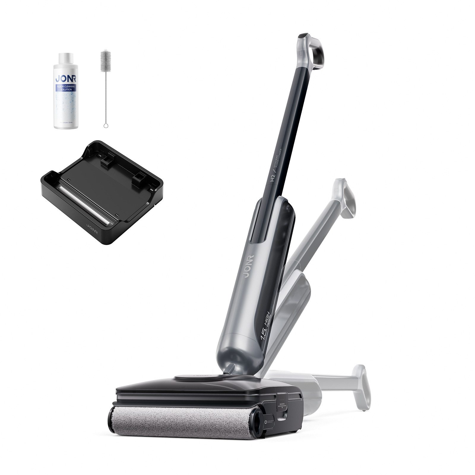 JONR Nass-Trocken-Akkusauger H2,20000 Pa,Innovatives Geruchsfreies Design, 1500ml Wassertank, Unten Integrierter Schmutzwassertank, Saugwischer Smart 3 in 1/ Nass Trockensauger akk, Badezimmer-Modus, 180°-Flachreinigung