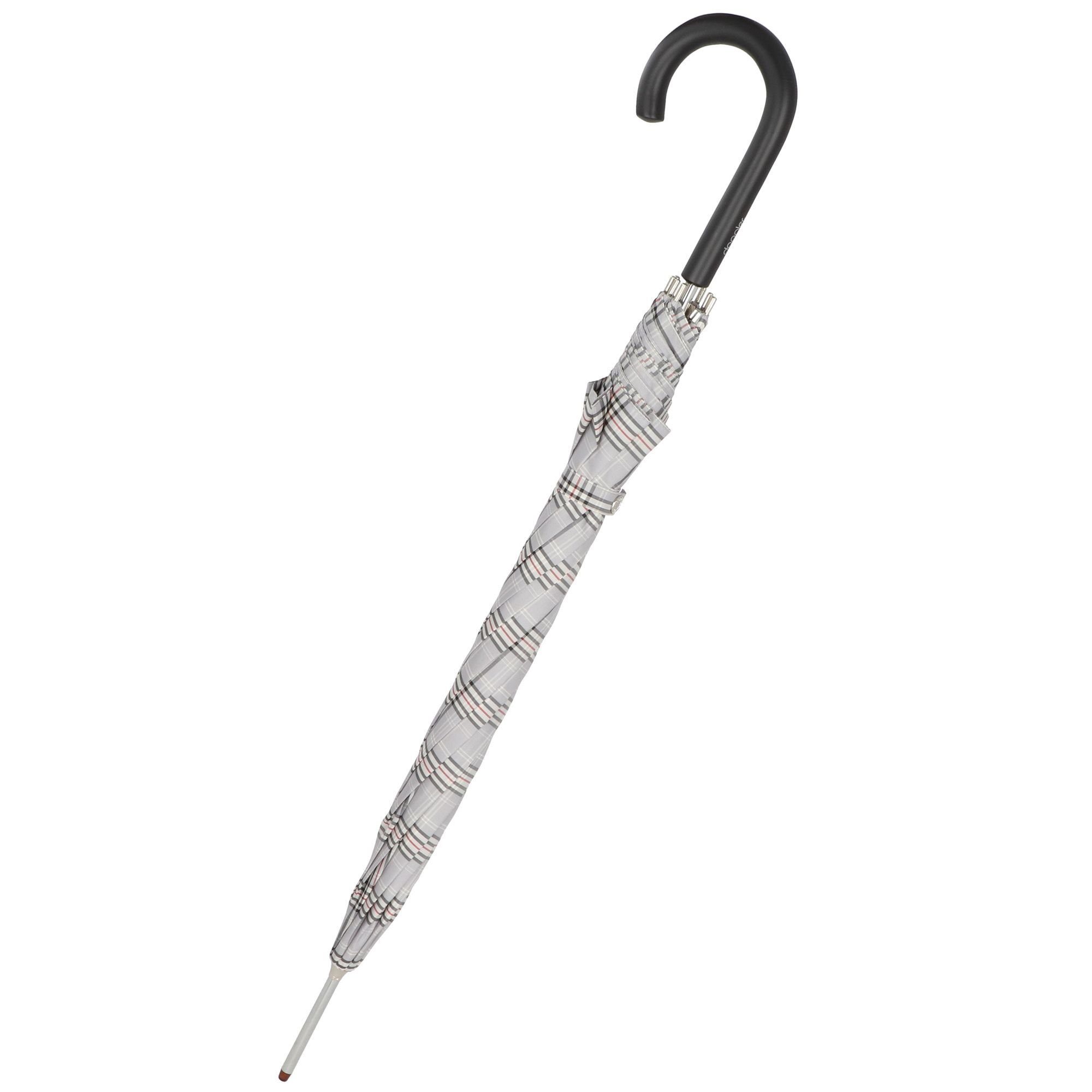 Stockregenschirm Grey 104cm doppler® Karo Carbonsteel,