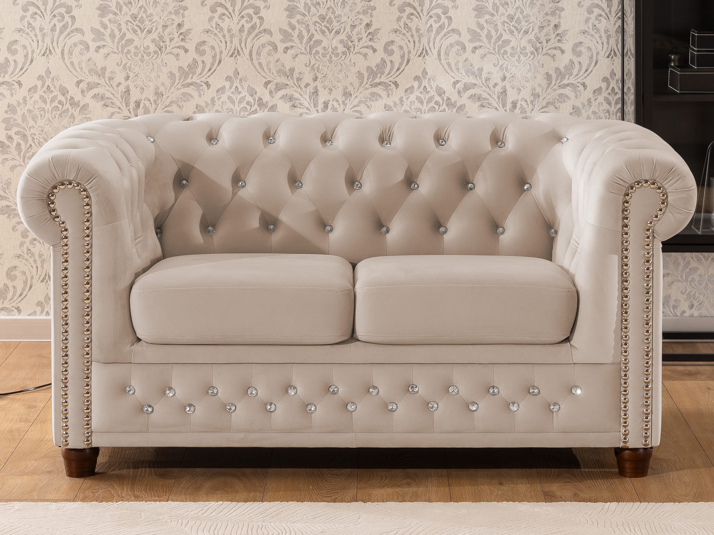 S-Style Möbel Chesterfield-Sofa 2-Sitzer Cleo Blink günstig online kaufen