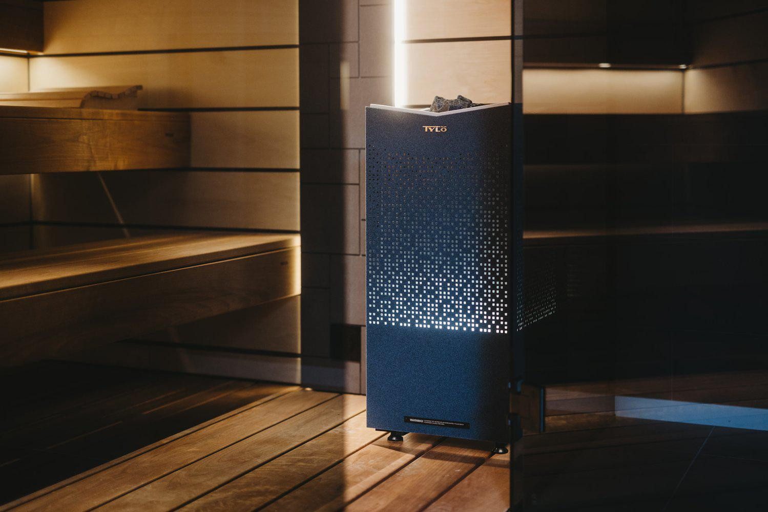 Tylö Saunaofen Tylö Crown Elite Saunaofen 6,6 kW Grau inkl. Elite-Cloud-Steuerung, 6,6 kW, Elite-Cloud-Steuerung inklusive, (Saunakabinen mit 4–8 m), Kronenförmiger Grill, Beleuchtung und Elite-Steuerung