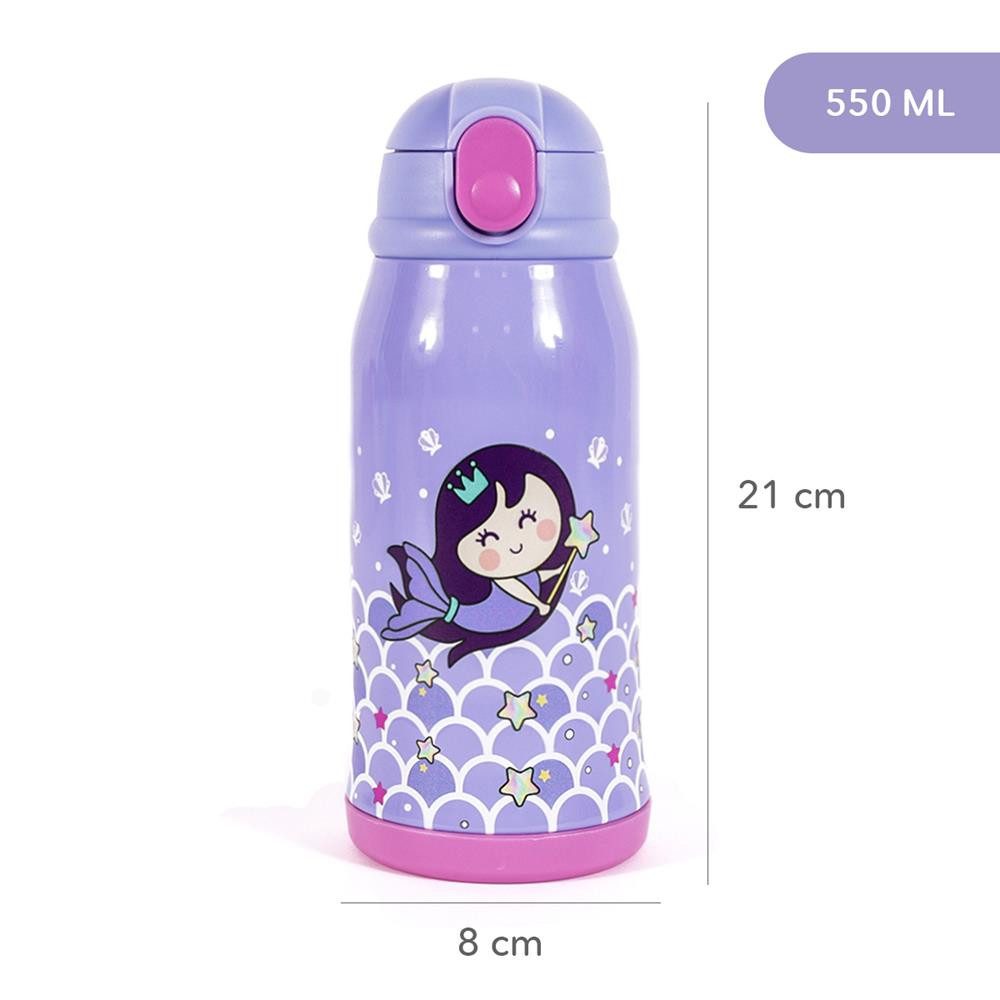 MILK&MOO Trinkflasche Kinder Trinkflasche 550 ml – Robust & auslaufsicher