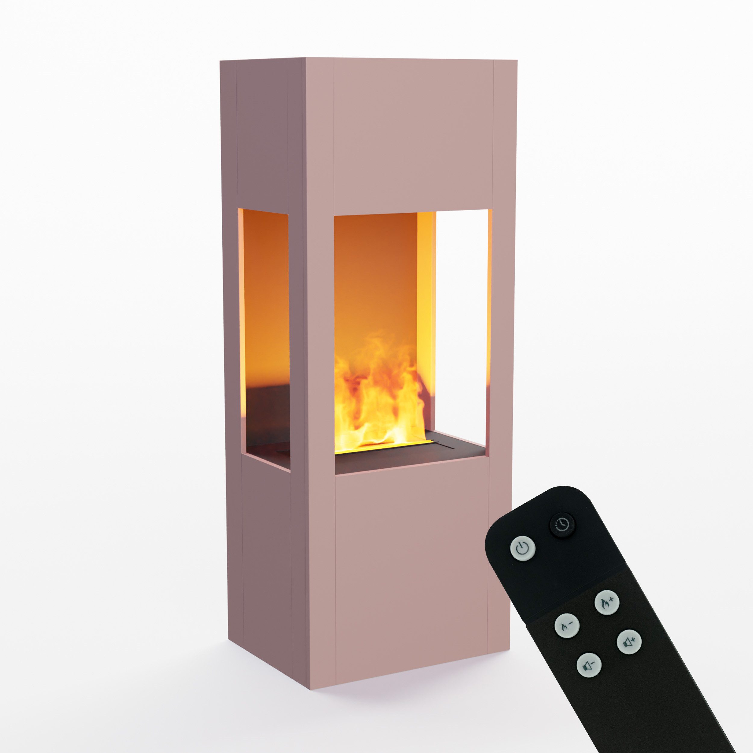 GLOW FIRE Elektrokamin Böll Multicolor Wasserdampf Kamin, Standkamin, Elektrischer Kamin, Wasserdampfkamin mit 3D Feuer und Knisterfunktion
