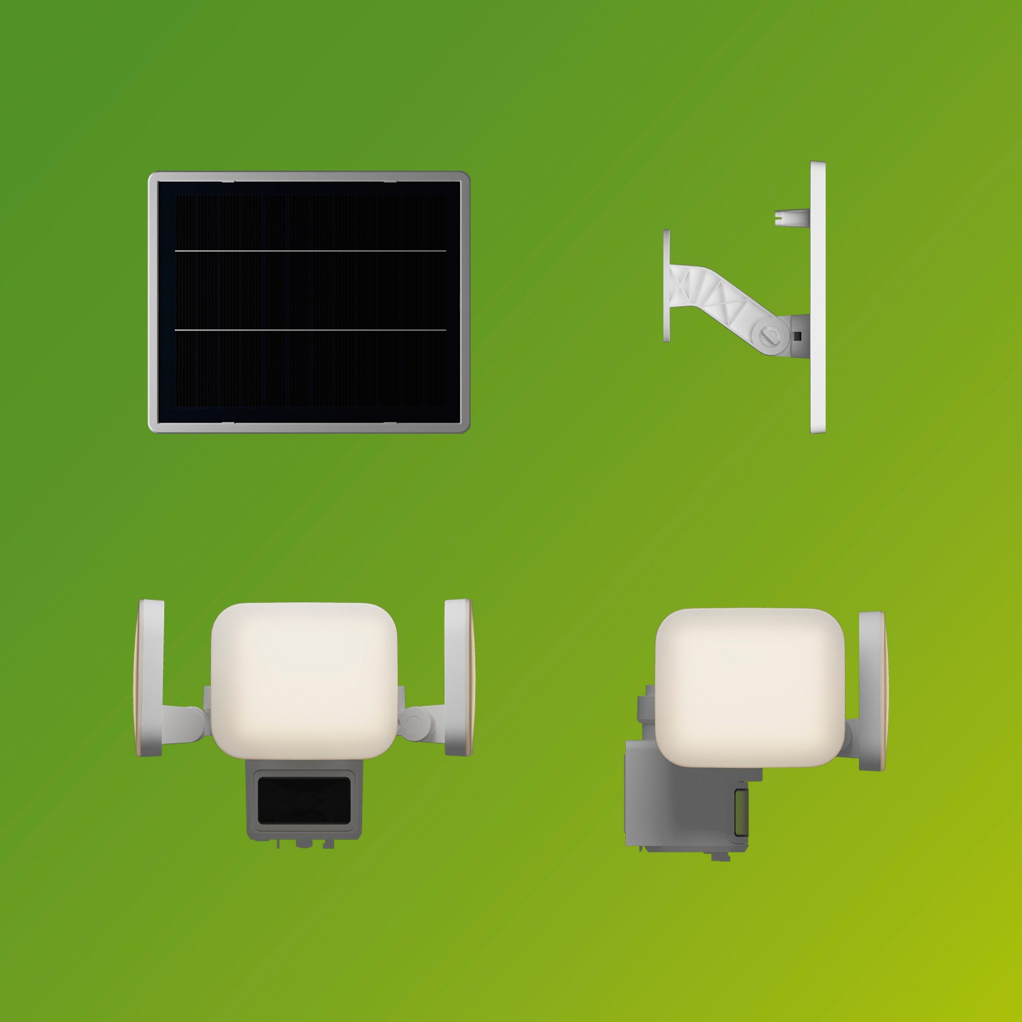 Philips LED Flutlichtstrahler Outdoor Ultra-Efficient Solar Zyren Sicherheitslicht, Abschaltautomatik, Bewegungsmelder, Tageslichtsensor, LED fest integriert, Kaltweiß, Tageslicht- und Bewegungssensor, 4000 Lumen
