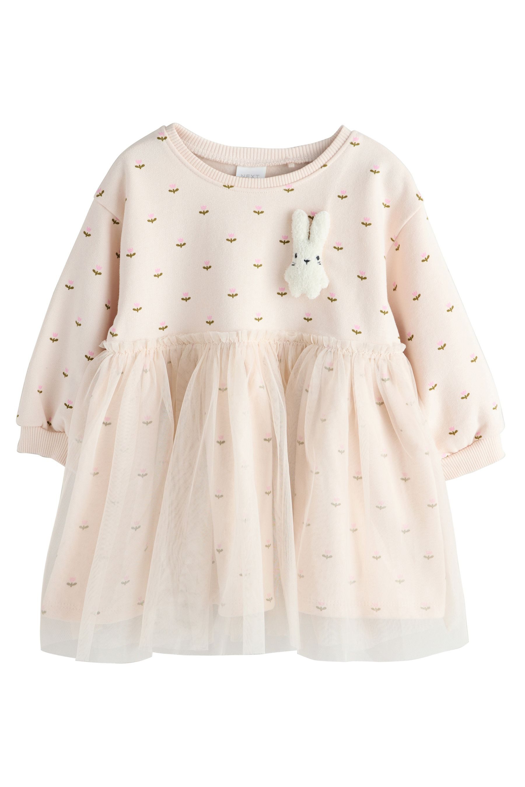 Next Tüllkleid Sweatshirtkleid mit Meshrock (1-tlg)