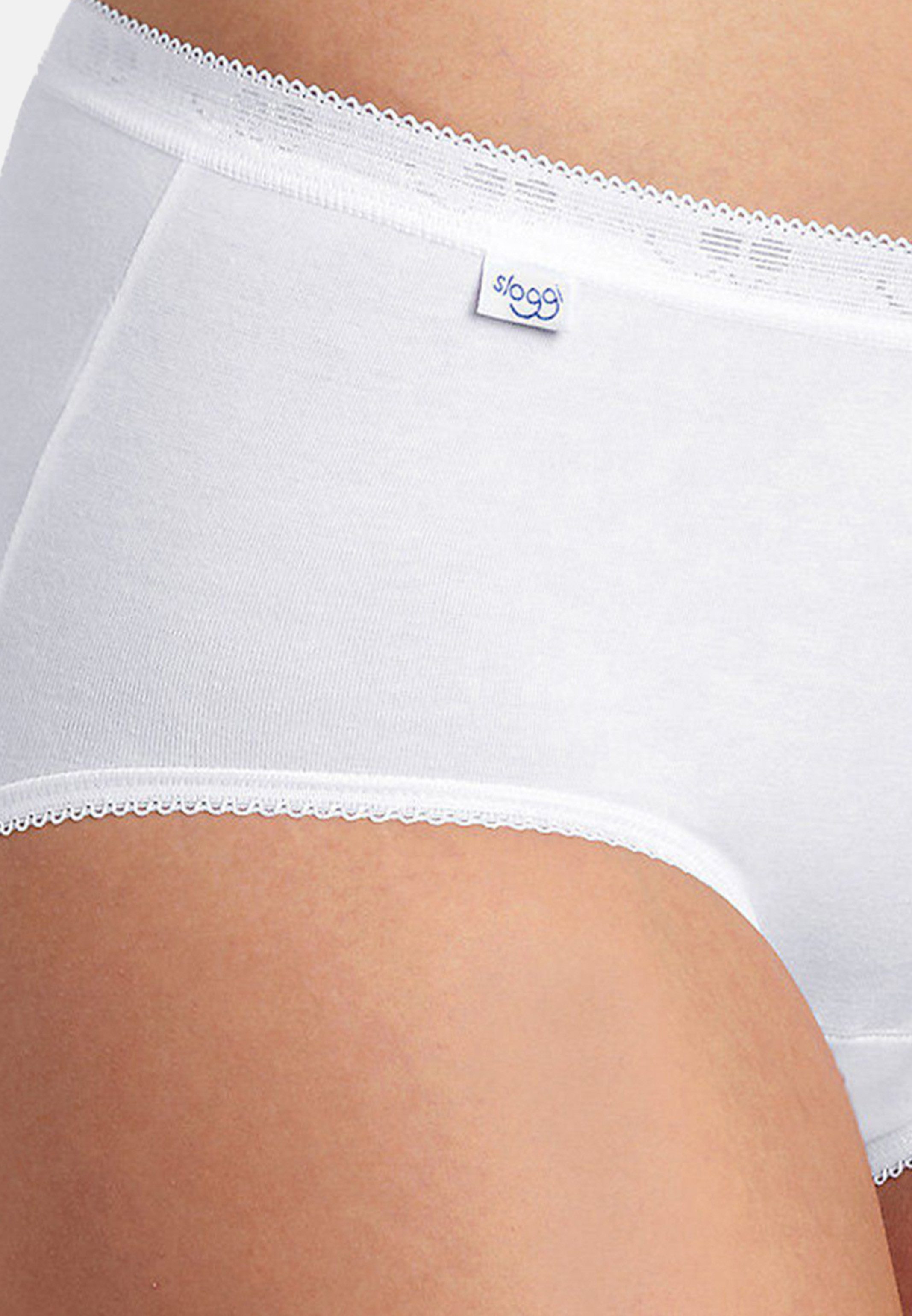 sloggi Midislip 6er Pack Basic + (Spar-Set, 6-St) Midi Slip - Baumwolle - Atmungsaktiv - Perfekter Sitz