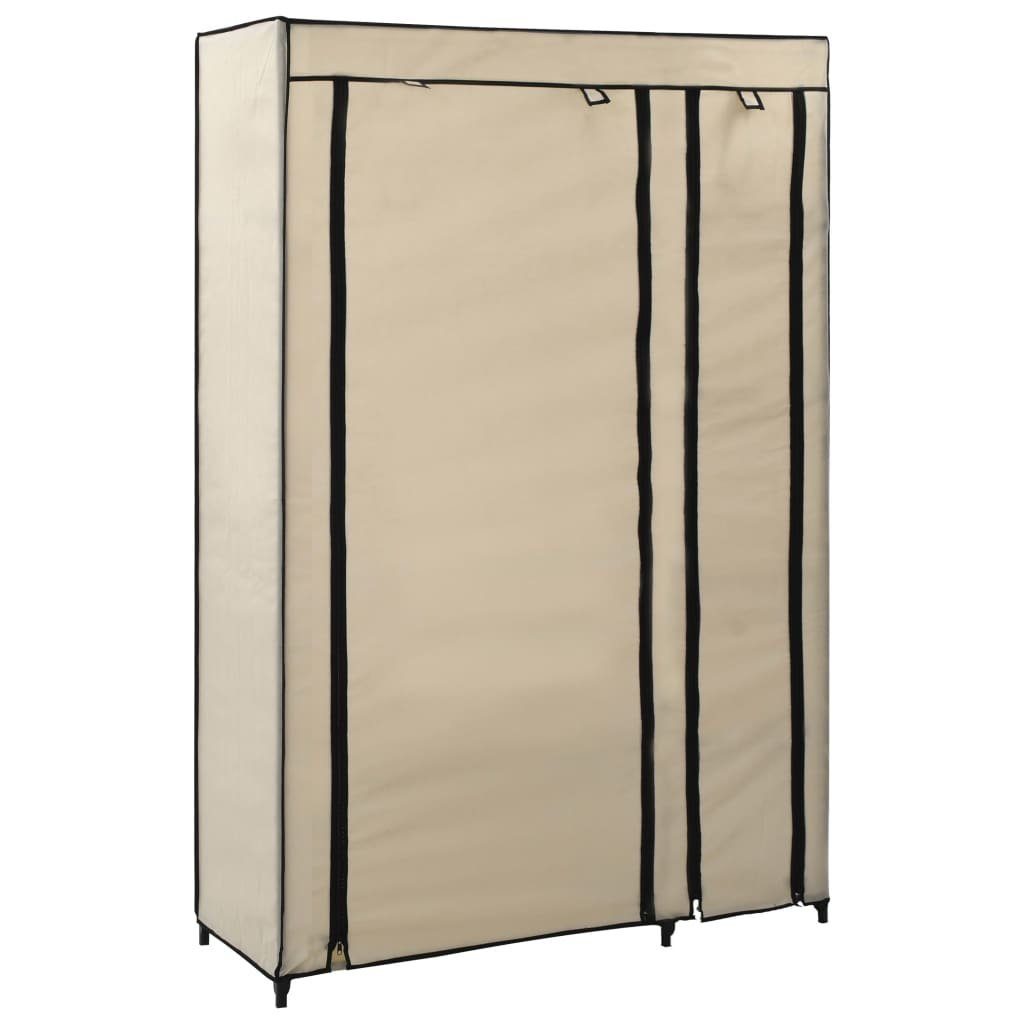 furnicato Stoffschrank Faltschrank Creme 110 x 45 x 175 cm mit Vlies-Stoffbezug und (1-St)