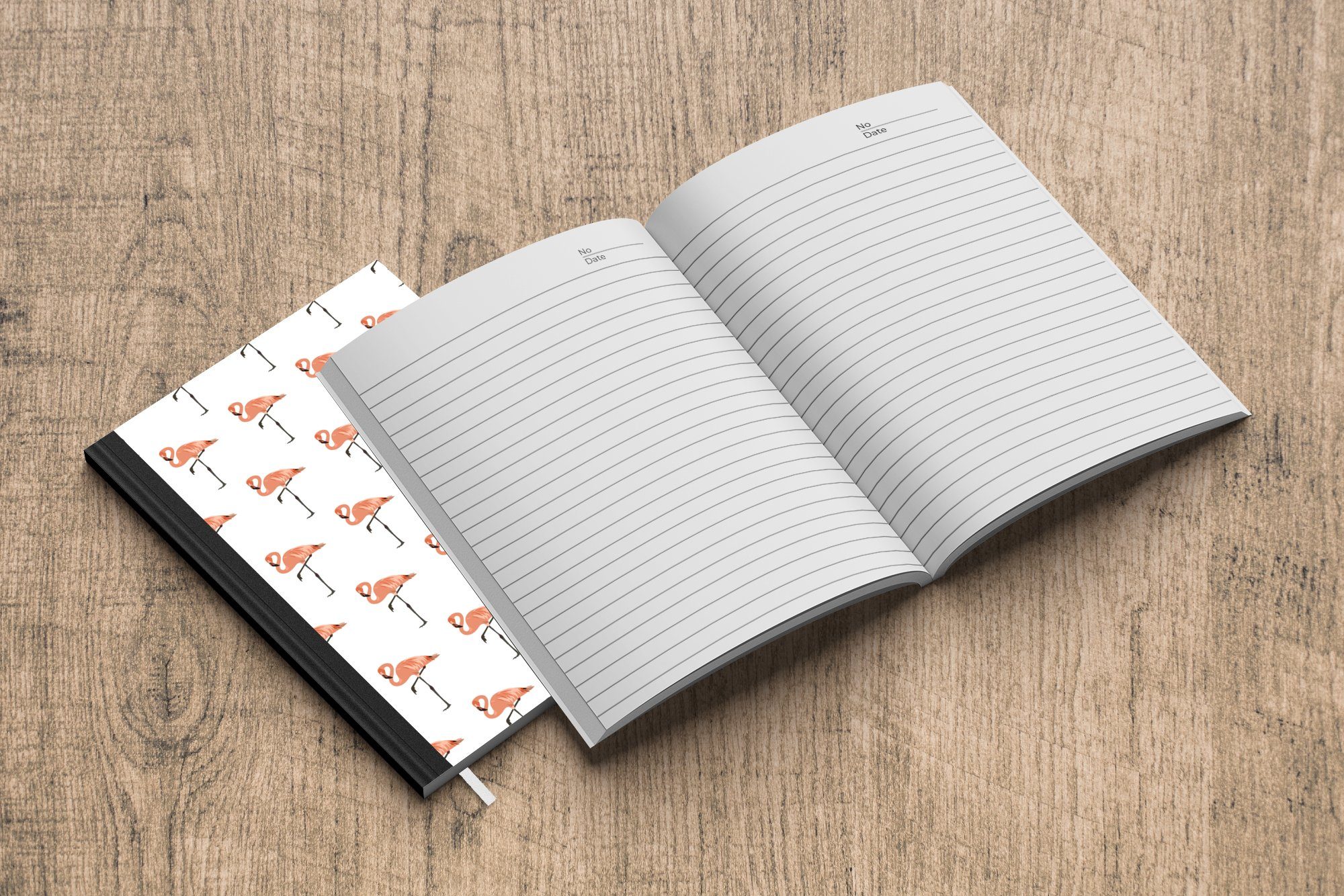 Haushaltsbuch Merkzettel, Flamingo, Journal, Notizheft, Seiten, - Vogel Tagebuch, - Notizbuch A5, 98 MuchoWow Muster