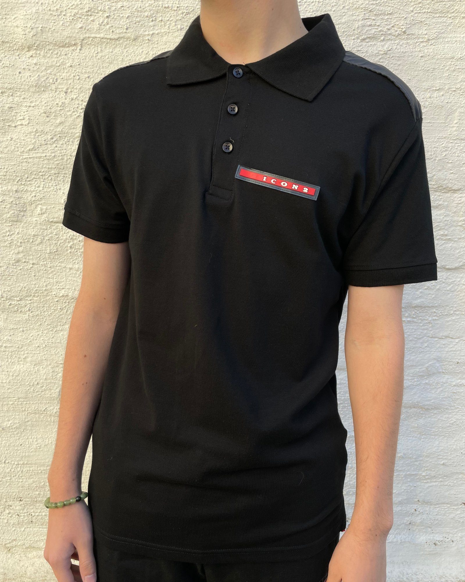 Shirt ITALY Gr. L S - - VIBES - Poloshirt in kurzarm erhältlich schwarz ELIO - Polo