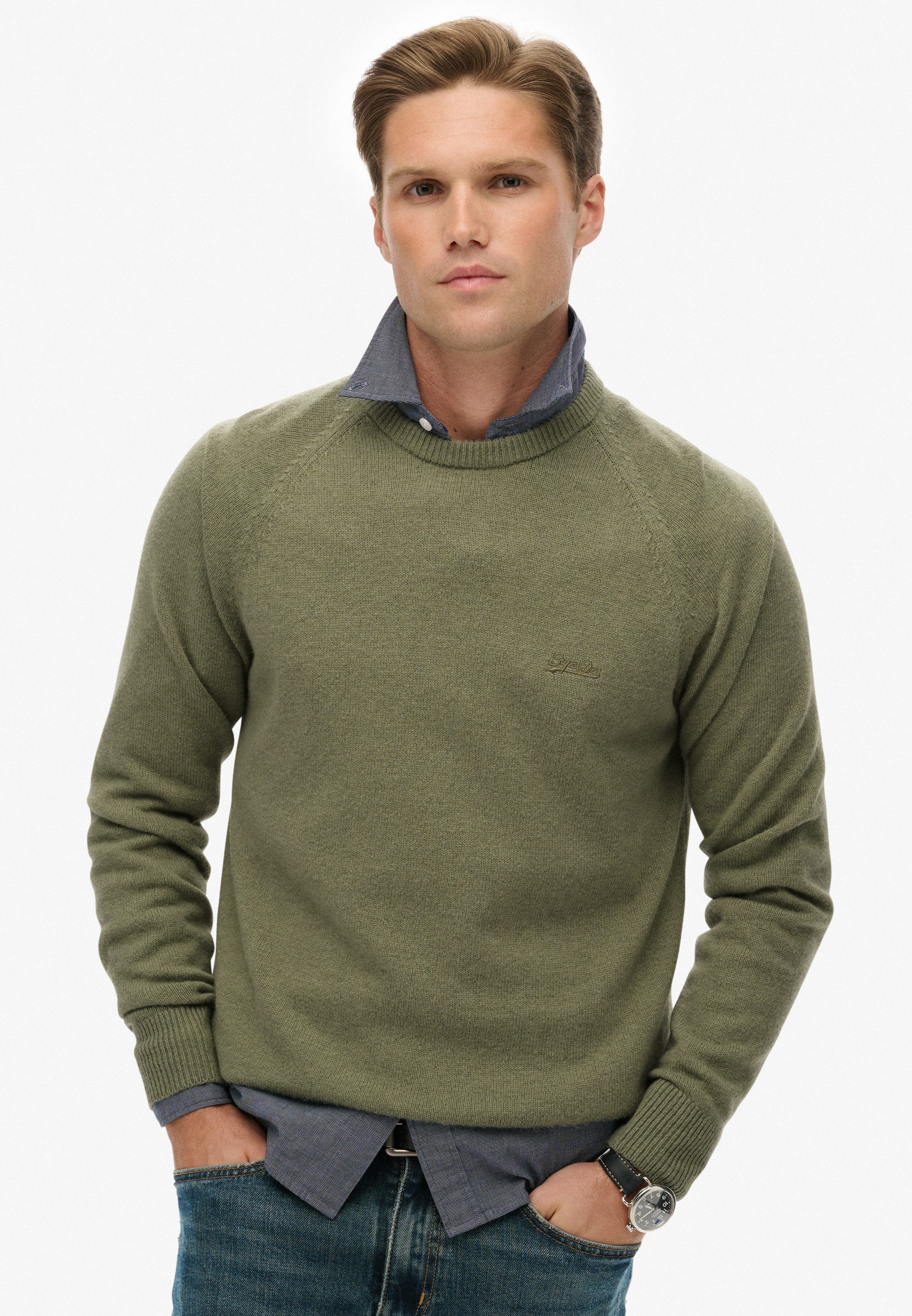 Superdry Strickpullover WOOL BLEND JUMPER günstig online kaufen