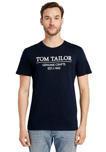 TOM TAILOR Rundhalsshirt mit großem Logofrontprint
