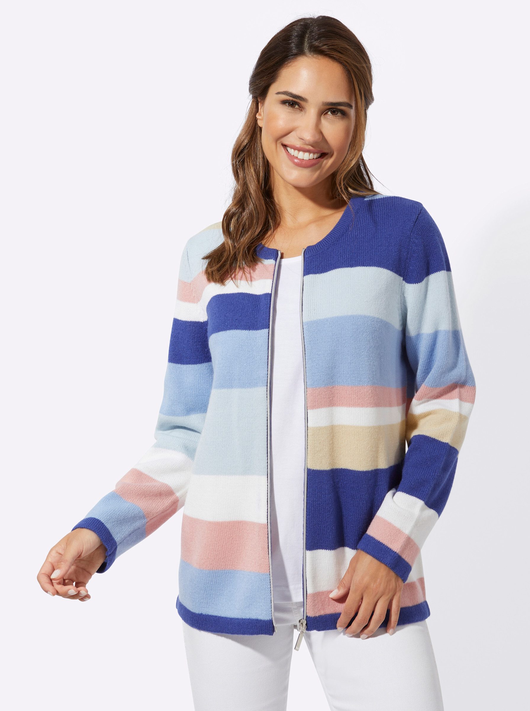 Sieh an! Strickjacke Jacquardstrickjacke . günstig online kaufen