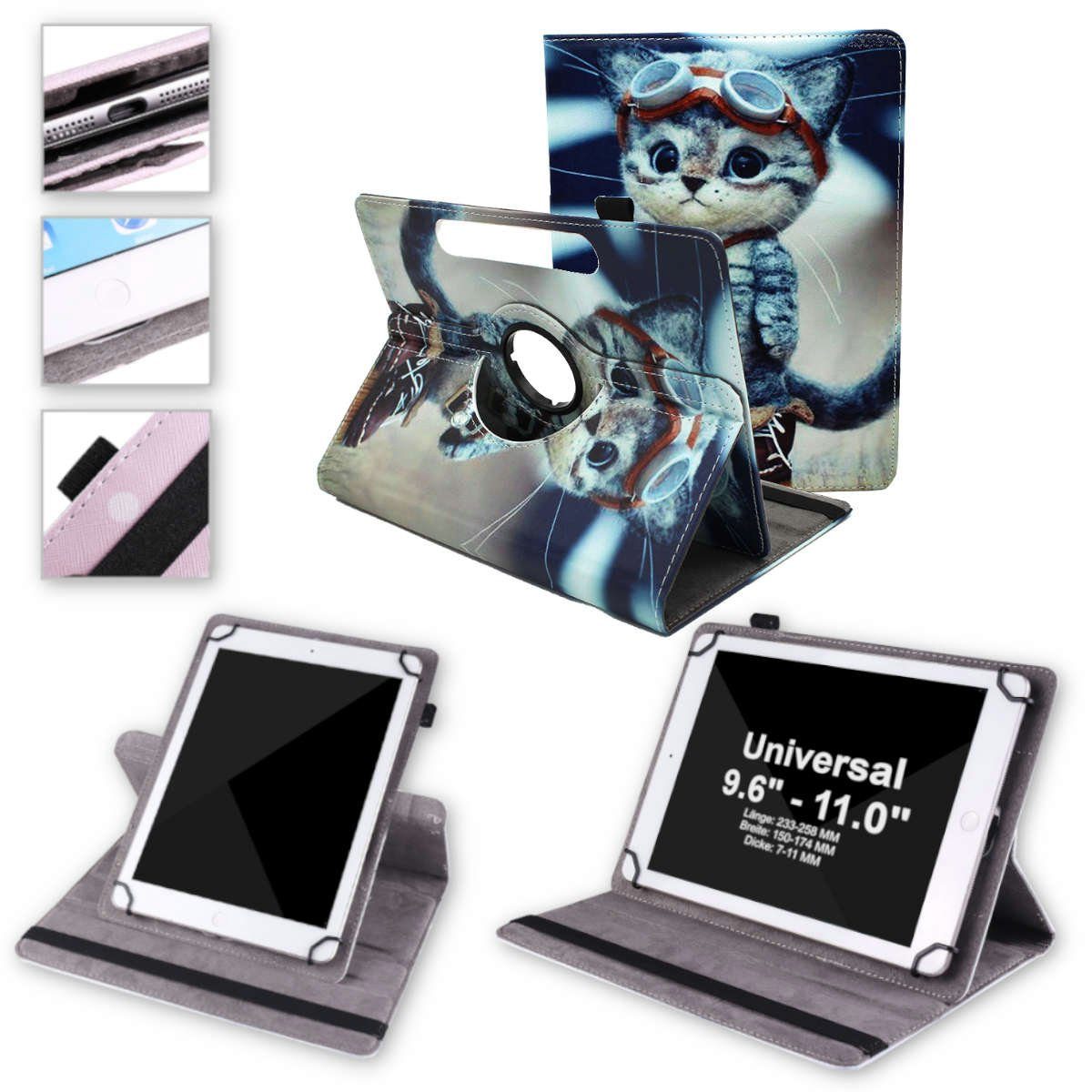 Wigento Tablet-Hülle Für Lenovo Tab M11 360 Grad Uni Motiv 6 Tablet Tasche Hülle Etuis