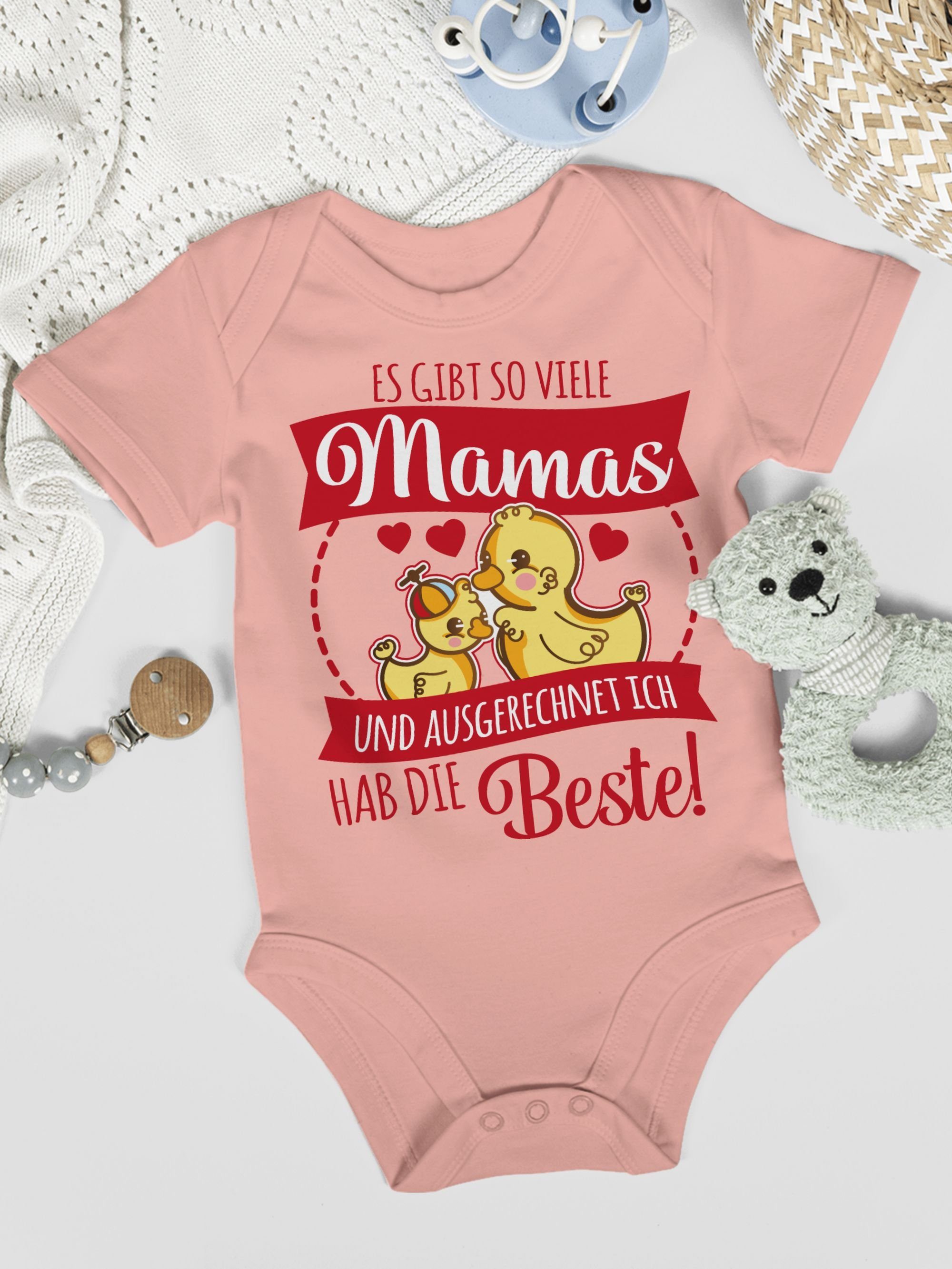 2 viele rot Mamas Shirtbody - so Babyrosa (1-tlg) Muttertagsgeschenk Es gibt Shirtracer