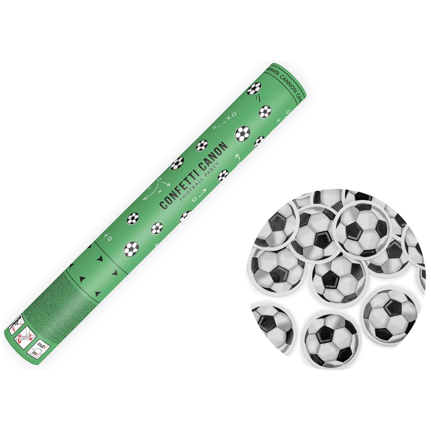 partydeco Konfetti Konfettishooter Fußball 40 cm