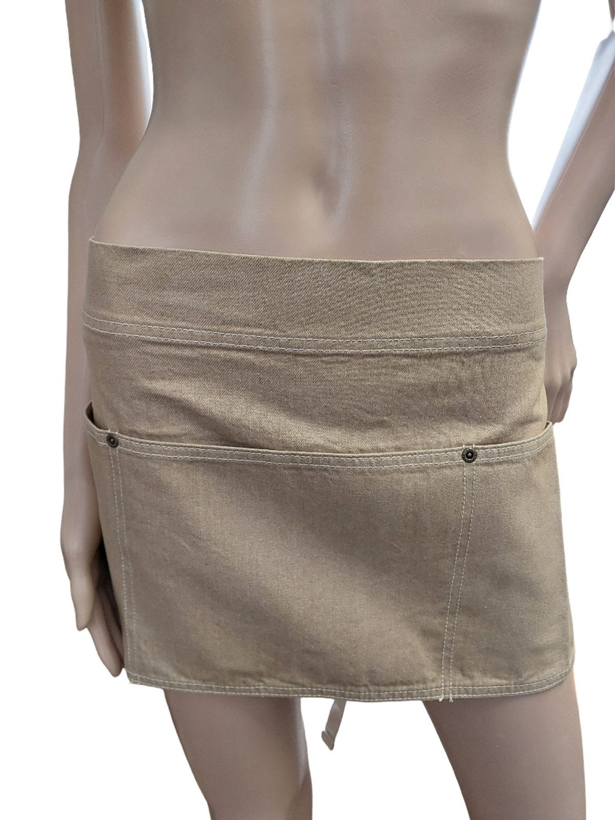 Chef Works Kochschürze Chef Works Taillenschürze Schürze Beige Denim One Size Kochschürze