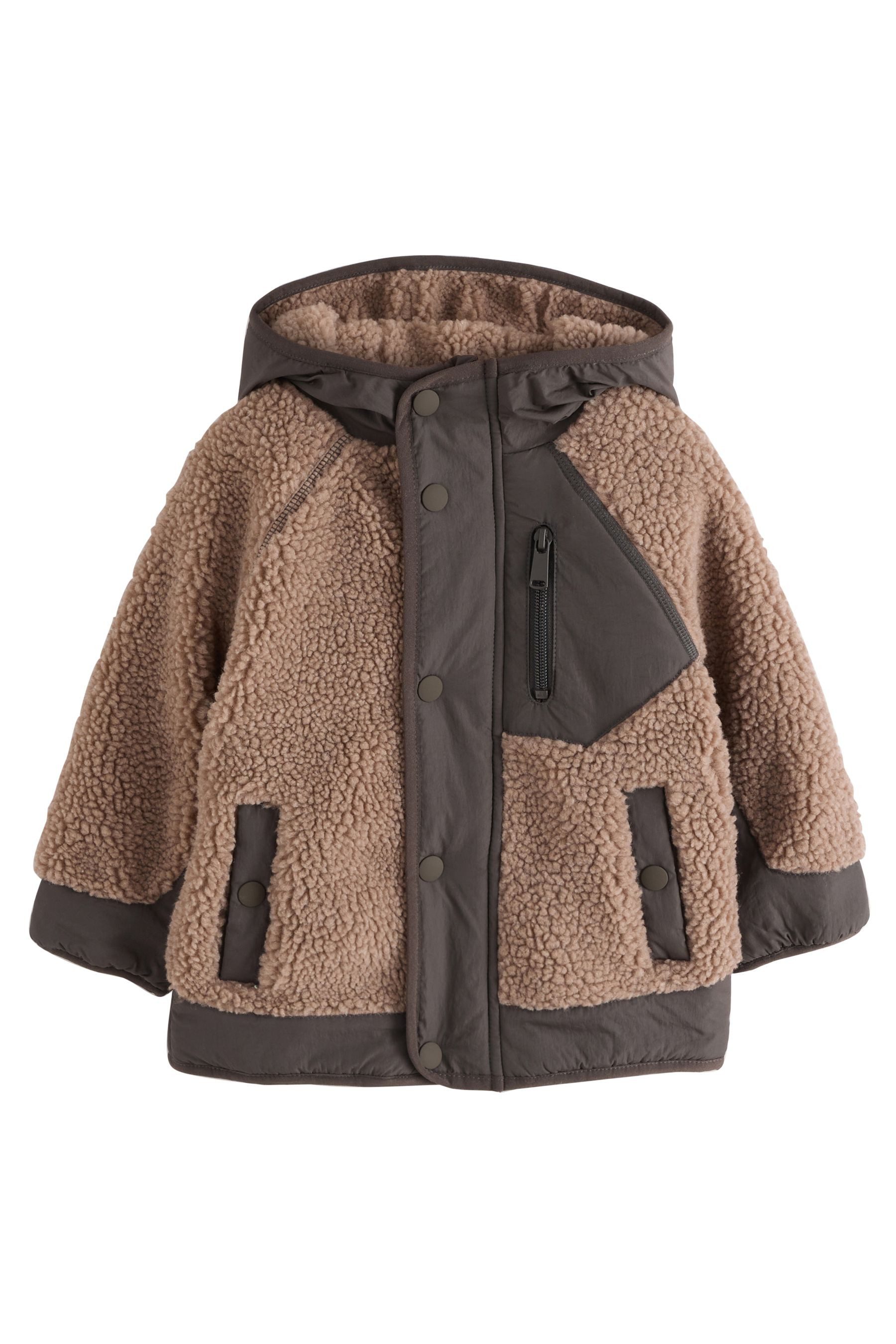 Next Kapuzenfleecejacke Jacke mit Teddyfell (1-St)