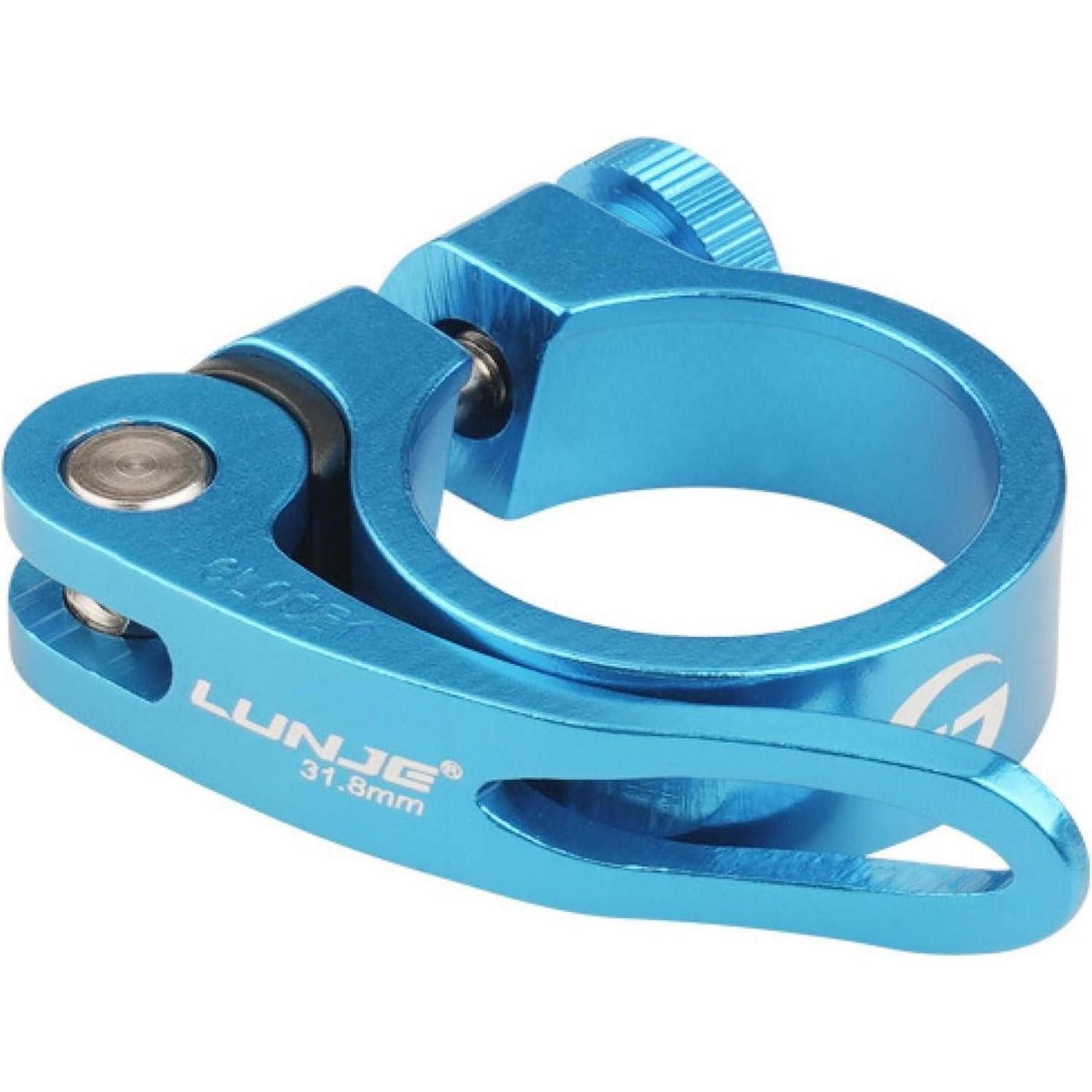 Sattelklemmring Sattelklemme Schnellspanner Sattelstütze MTB Rennrad 28.6mm Blau