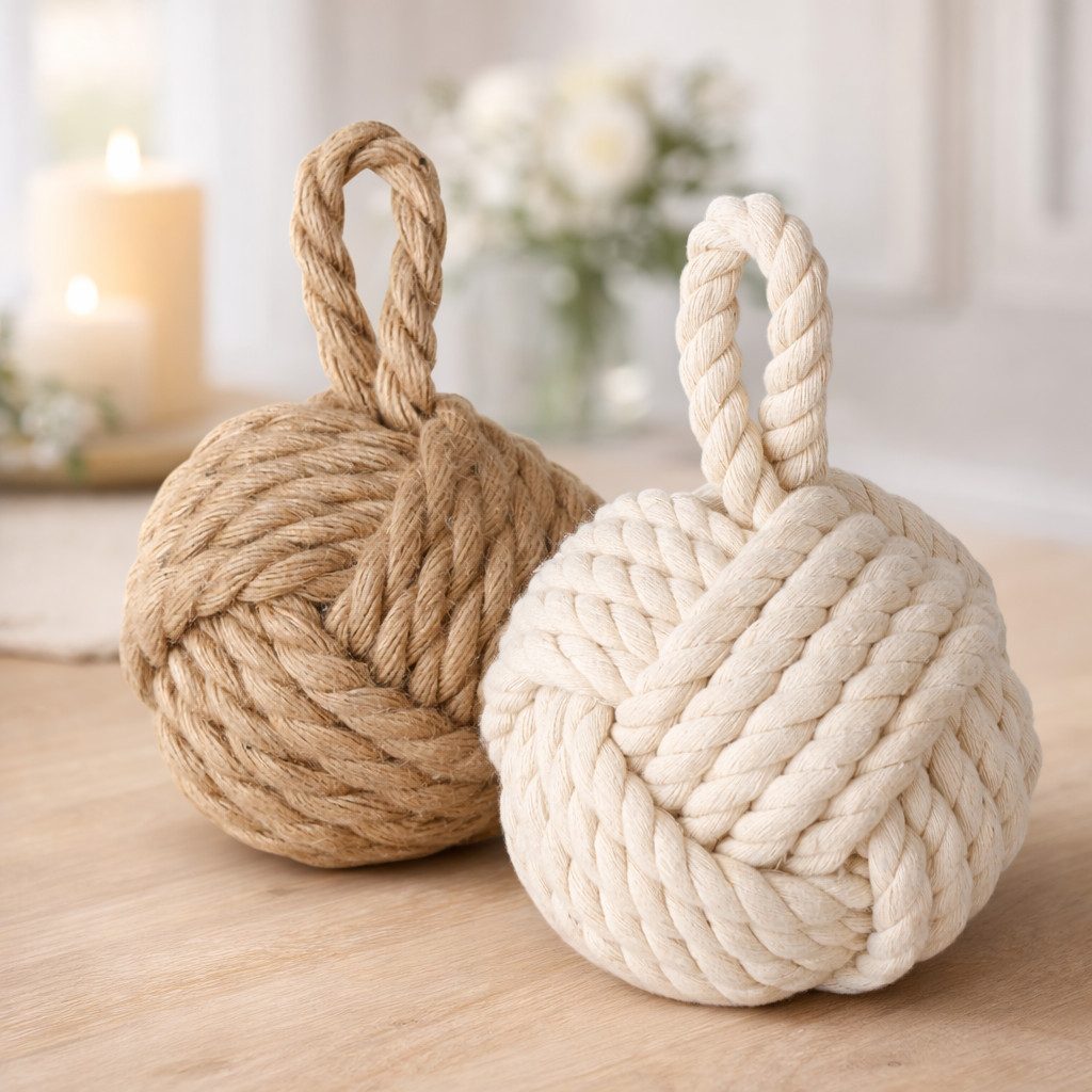 Topanbieter999 Türstopper Topanbieter999 Türstopper (2er Set), Jute natur und cremeweiß