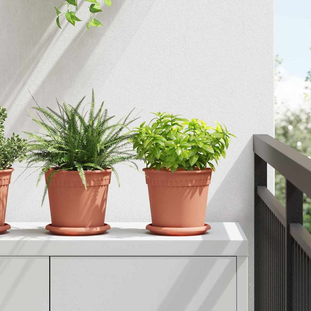 furnicato Blumentopf 24er Set 17 x 14 cm Ziegelrot, Blumenkübel mit Entwässerungslöchern am Boden für deinen Garten