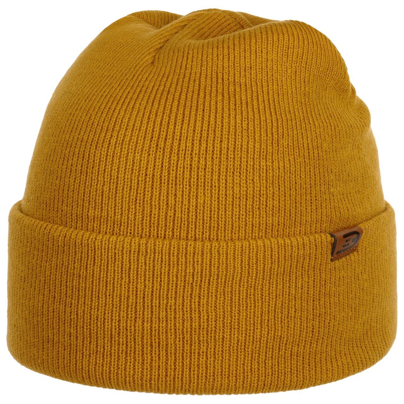 CapUniverse Beanie (1-St) Strickmütze senf Umschlag mit