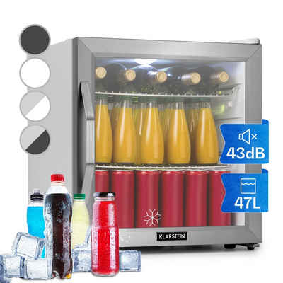 Klarstein Getränkekühlschrank HEA-Beersafe-L-WH 10033121, 50 cm hoch, 47.5 cm breit, Bierkühlschrank Getränkekühlschrank Flaschenkühlschrank mit Glastür