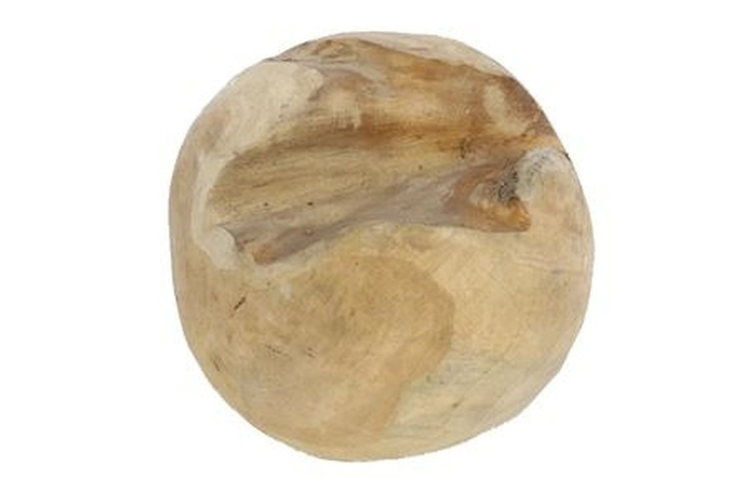 INNA-Glas Dekokugel Dekokugel Naturholz Teak BEDRAN, natur, Ø20cm