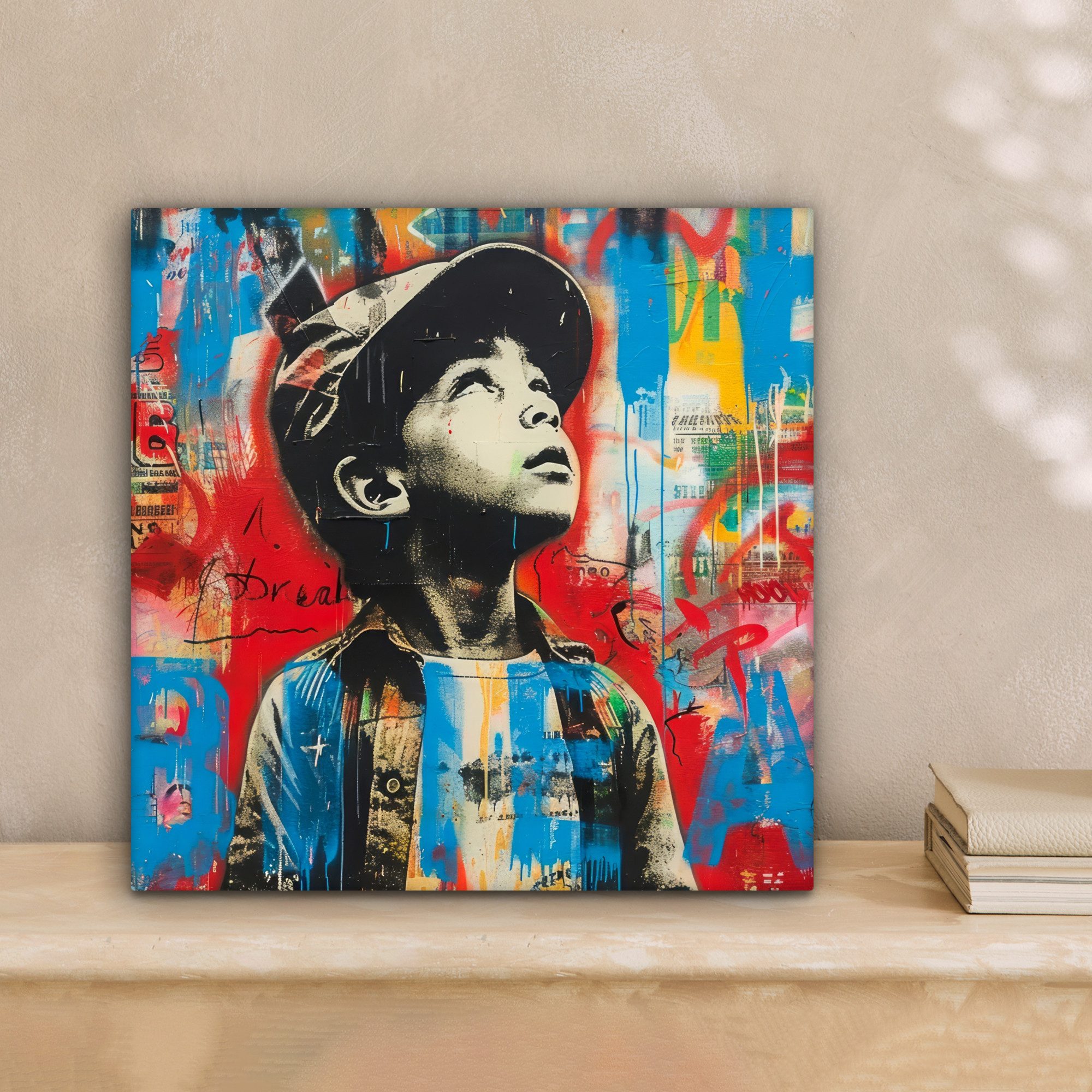 OneMillionCanvasses® Leinwandbild Graffiti - Junge - günstig online kaufen
