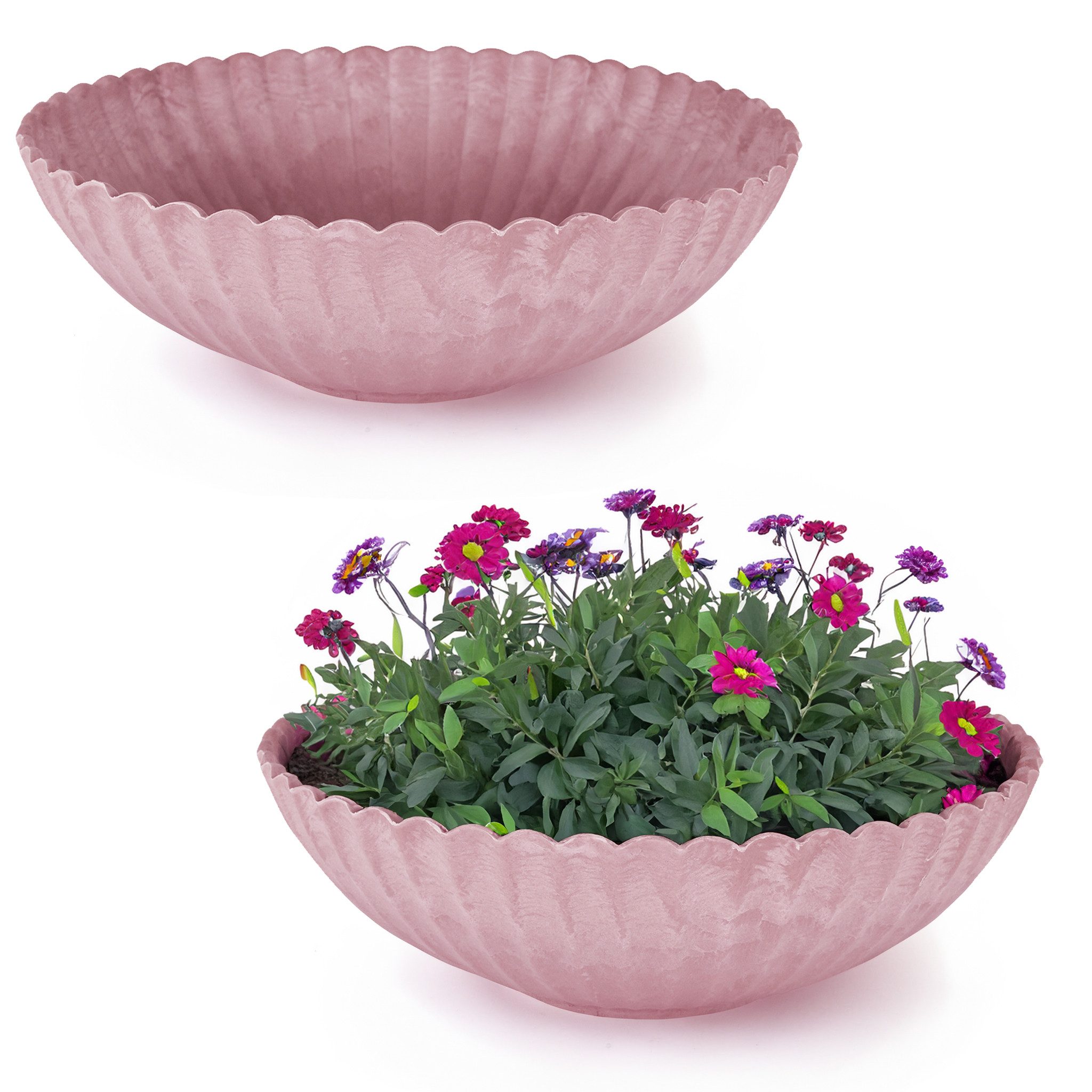 matches21 HOME & HOBBY Blumentopf Runde günstig online kaufen
