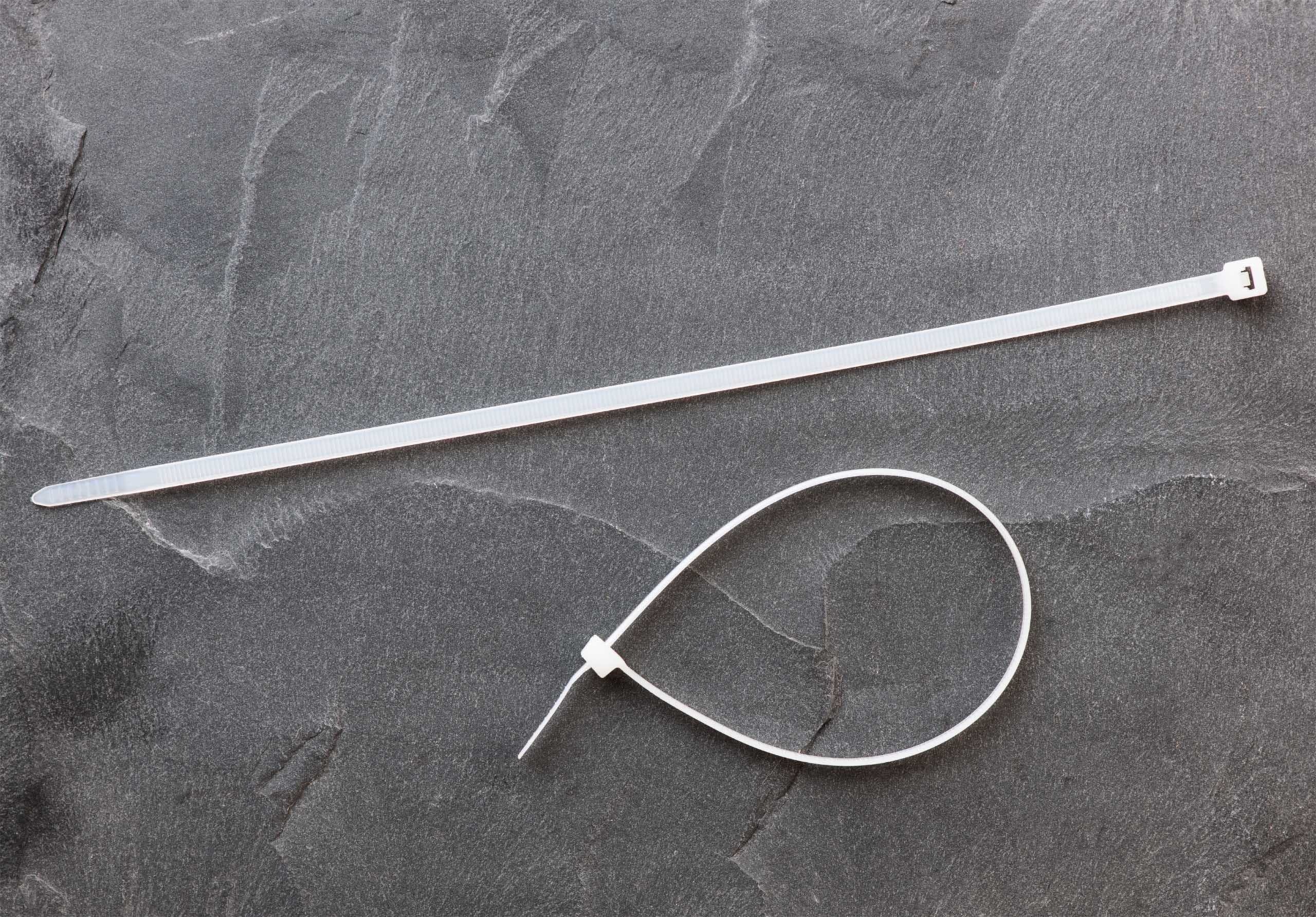 Sarcia.eu Kabelbinder Polyamid-Kabelbinder 40x2,5 mm, weiß 600 Stück