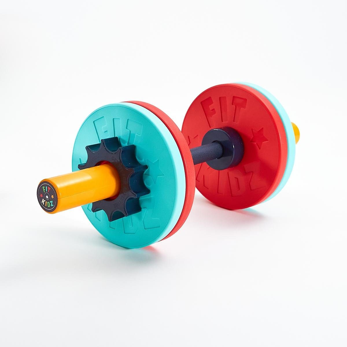FitKidz Kurzhantel Kinder Kurzhantel Fitness Spielzeug Geschenkidee, (Set, mit Hantel, 4 Platten, 2 Sicherungsmuttern)