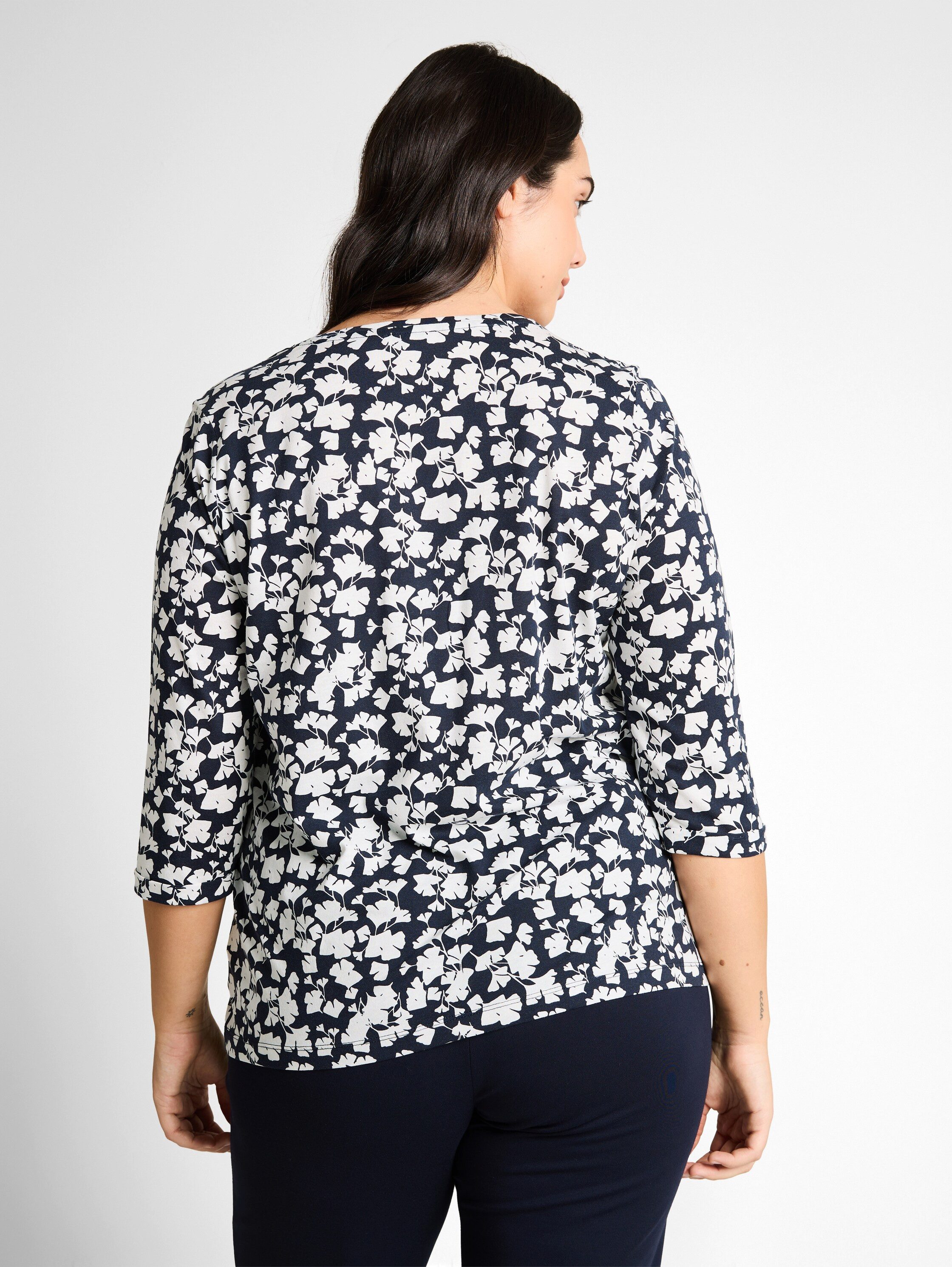TOM TAILOR PLUS 3/4-Arm-Shirt mit All-Over Print