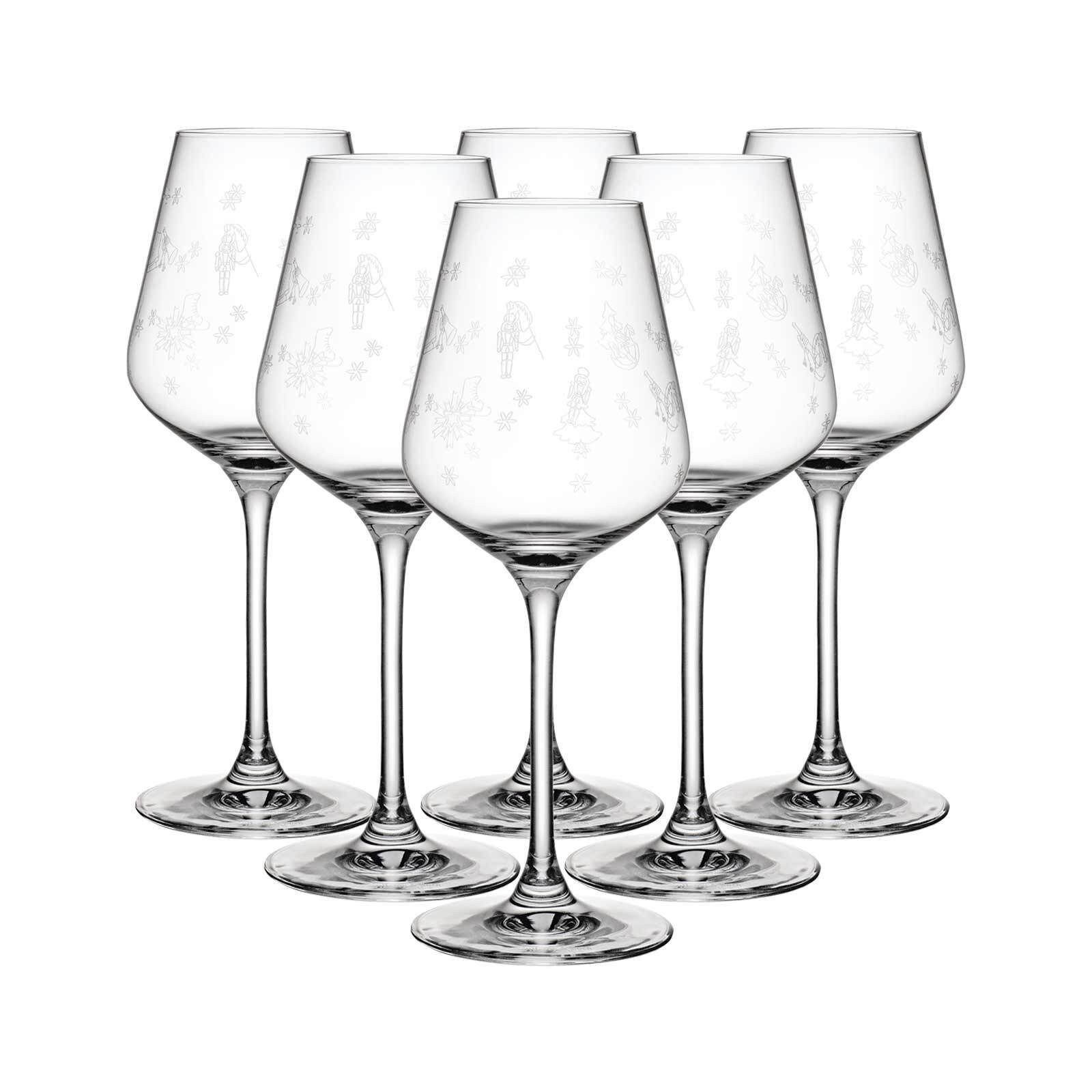 Villeroy & Boch Weißweinglas Toy's Delight Weißweingläser 380 ml 6er Set, 6-tlg., Kristallglas