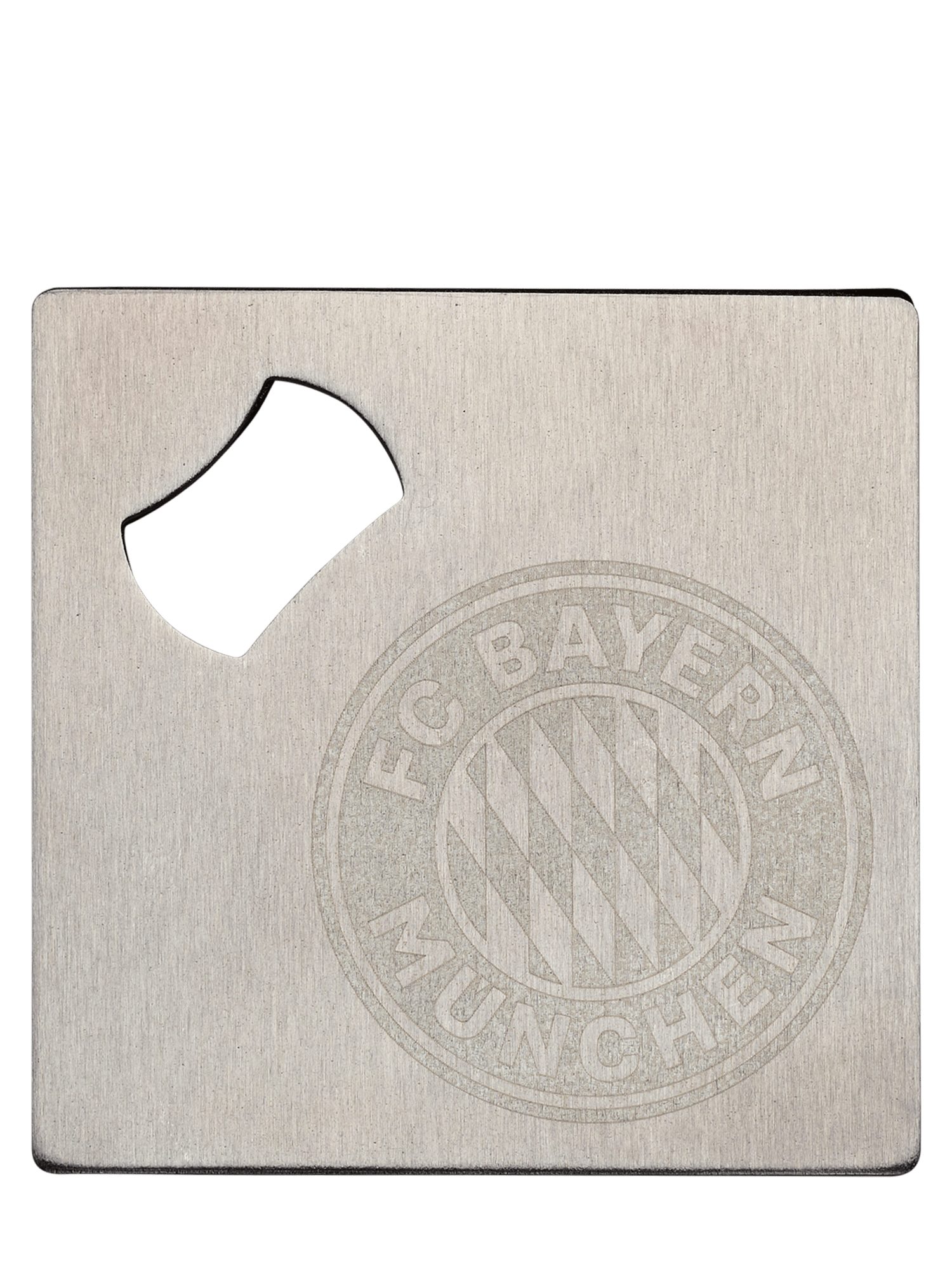 FC Bayern München Glasuntersetzer FC Bayern München Metalluntersetzer 4er-Set (Flaschenöffner) Silber