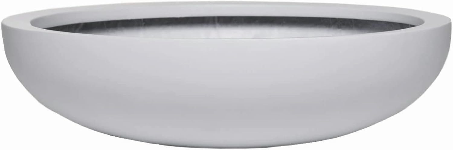 VIVANNO Pflanzschale Fiberglas PLANA Schale - Weiß Matt (1 St), 34x9 cm günstig online kaufen