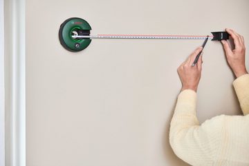 Bosch Home & Garden Linienlaser Atino, manuelles Nivelliergerät kombiniert mit einem Maßband