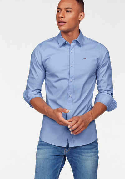 Tommy Jeans Langarmhemd Sabim Stretch Hemd Shirt Stretch Hemd, Premium, Slim Fit, mit Elasthan