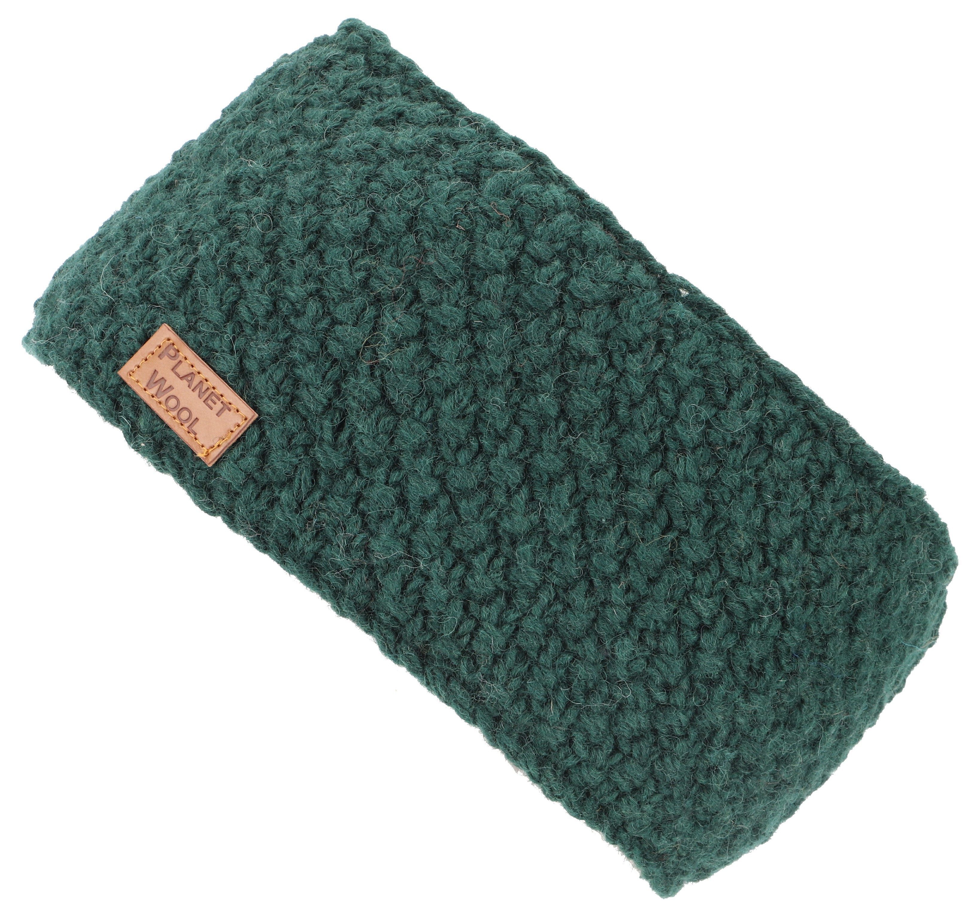 Guru-Shop Stirnband Woll-Strick-Stirnband aus Nepal mit Perlmuster..