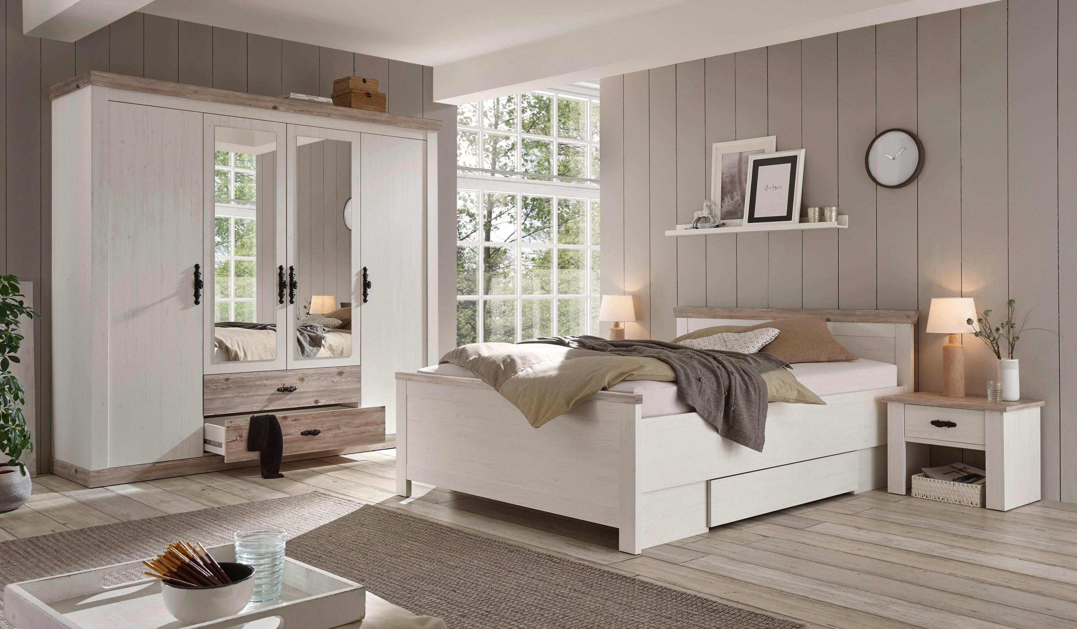 Home affaire Florence bed drawer in pine white, drawer with casters, drawer matching the Florence beds, storage, storage space