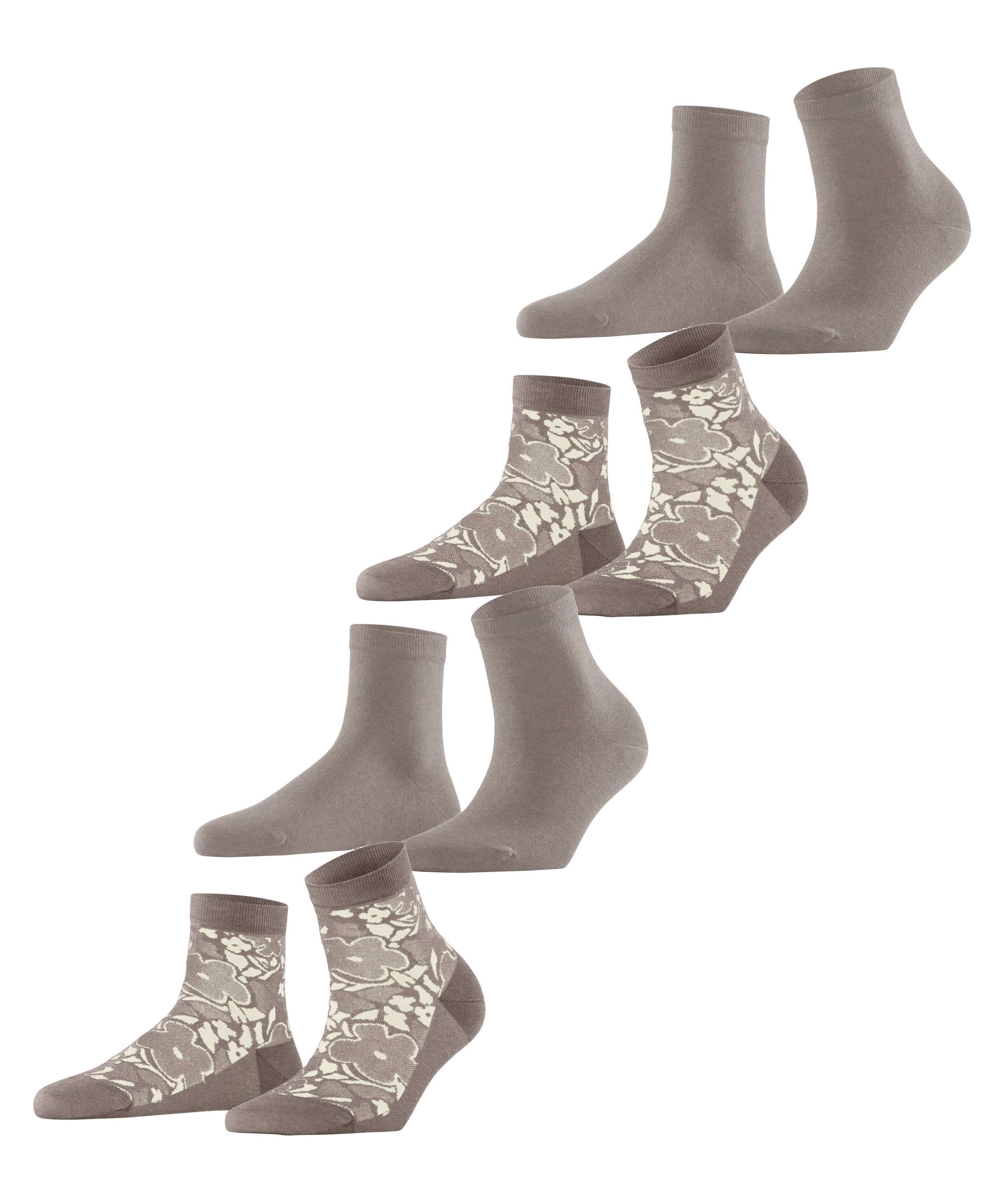 Esprit Kurzsocken Geranium Flower 4-Pack (4-Paar)