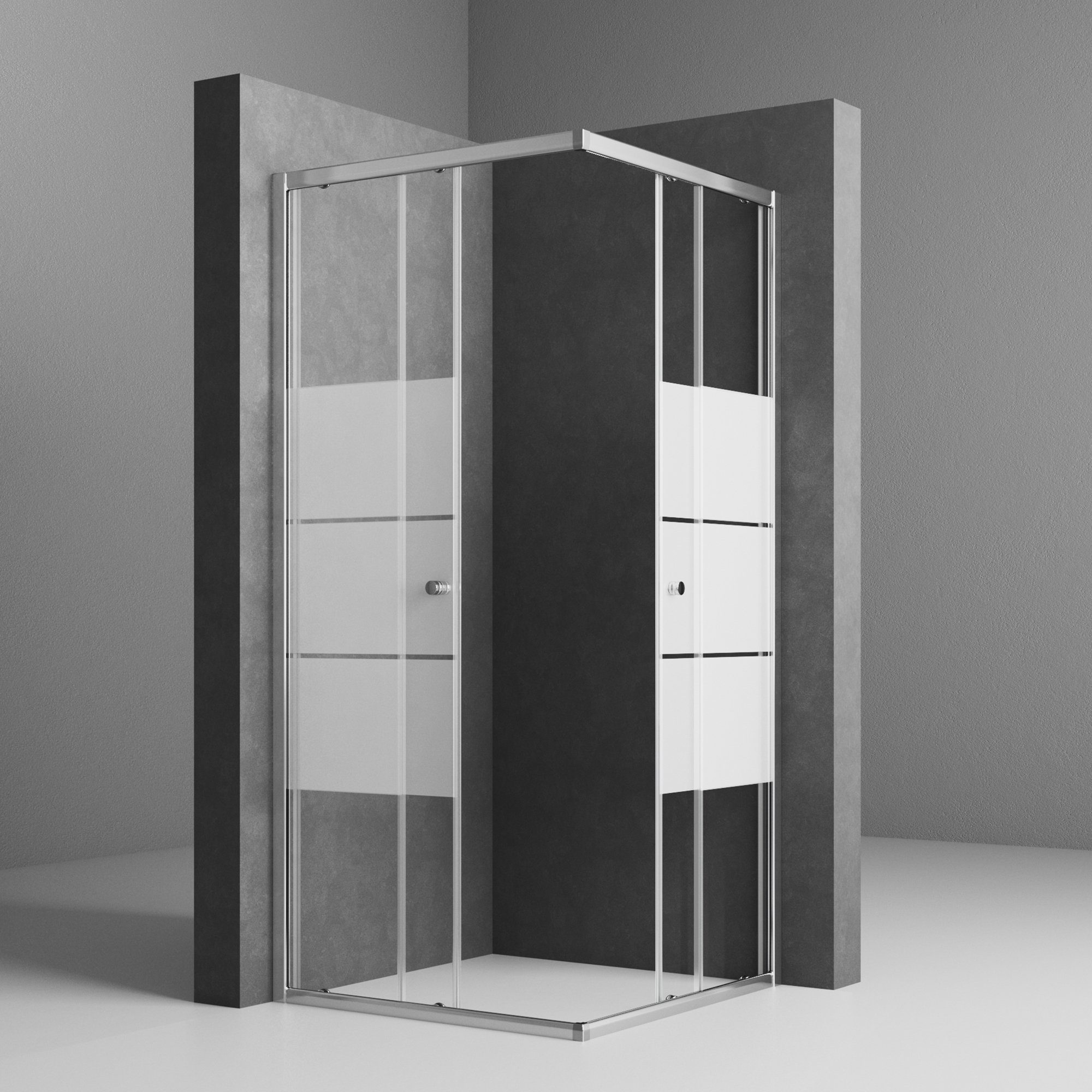 Boromal Eckdusche Duschkabine ecke 90x90 cm günstig online kaufen