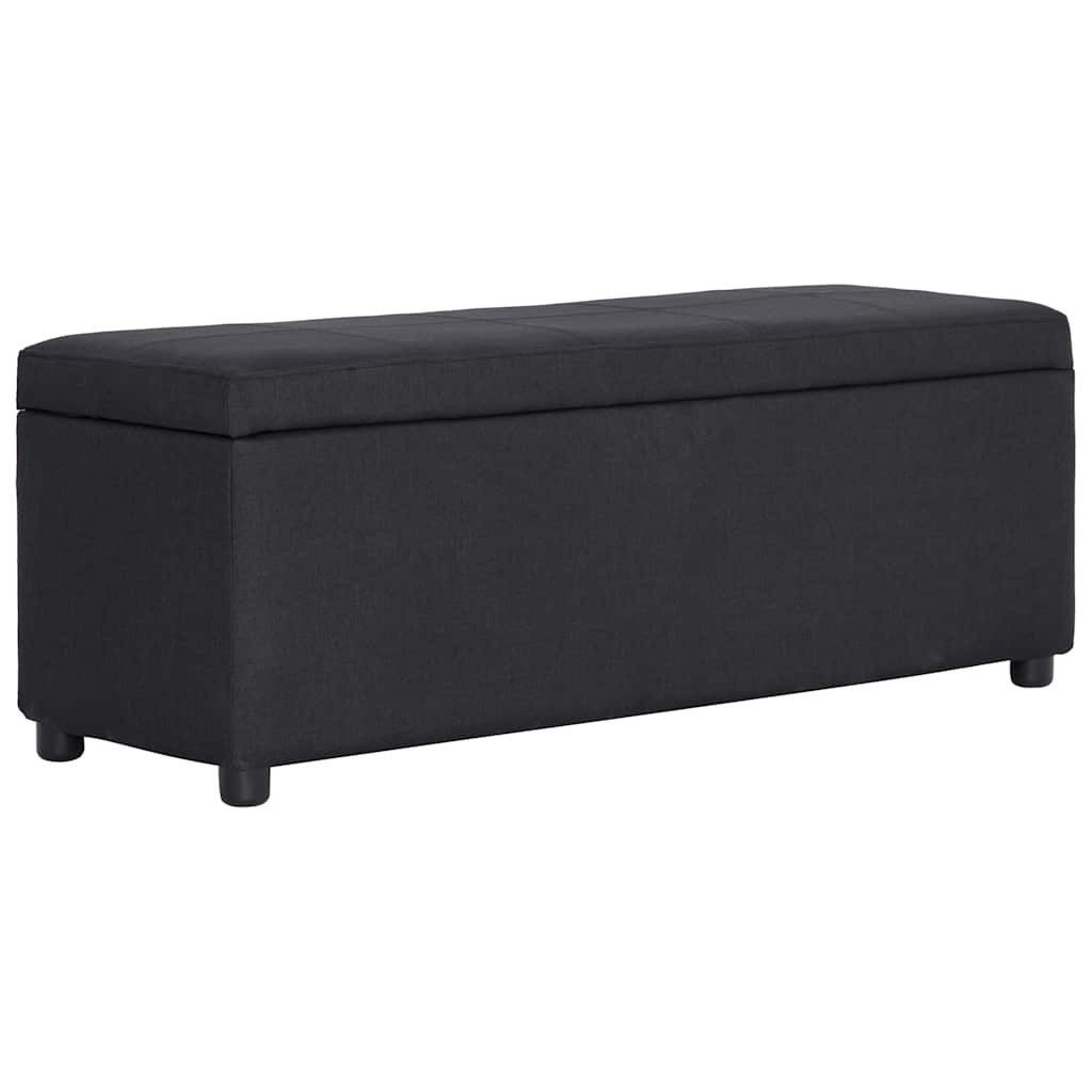 furnicato Truhenbank Aufbewahrungsbank 116 x 38 x 43 cm Schwarz, Gemütliche Sitzbank mit integriertem Stauraum für dein Wohnzimmer