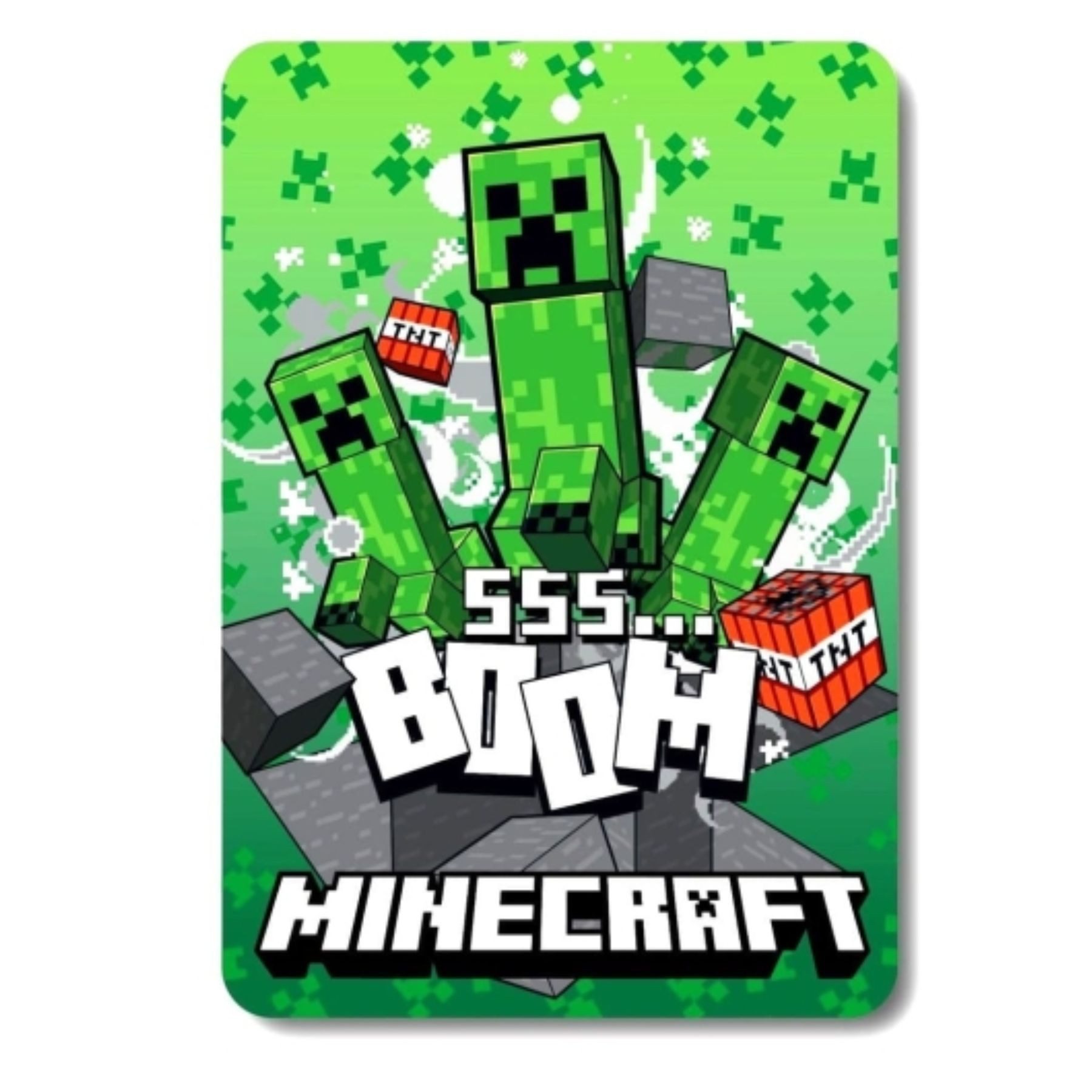 Wohndecke Minecraft Fleecedecke – Weiche Kuscheldecke 100 % Polyester 140x100 cm, Textiel Trade B.V.