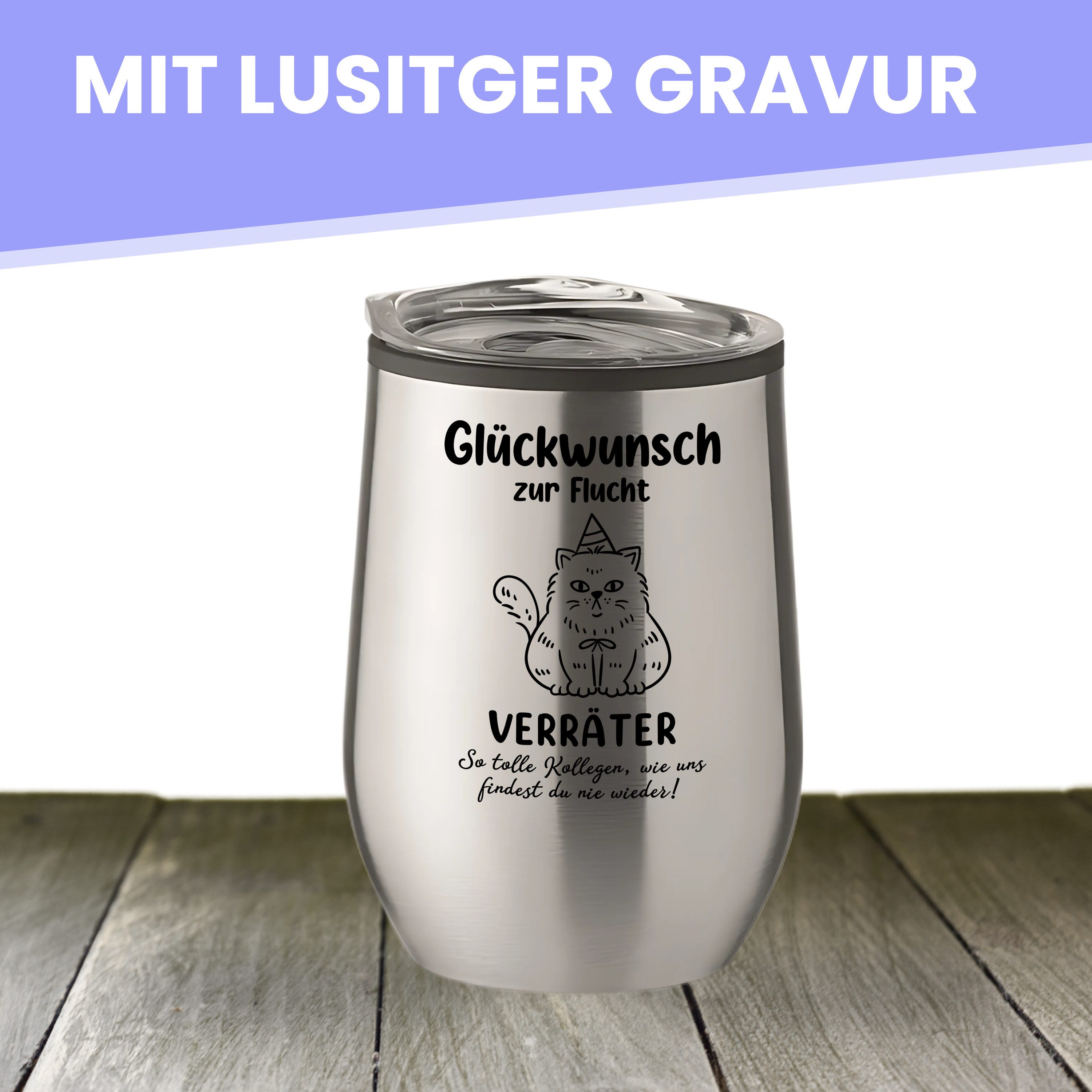 Lasernauten Becher Becher mit Gravur Abschied Kollegin Kollege Geschenk Verabschiedung, mit Gravur – Bild 3 von 5